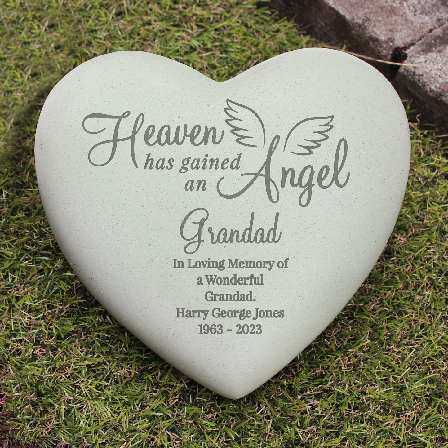 Personalised Angel Heart Memorial - MK&JD Gifts