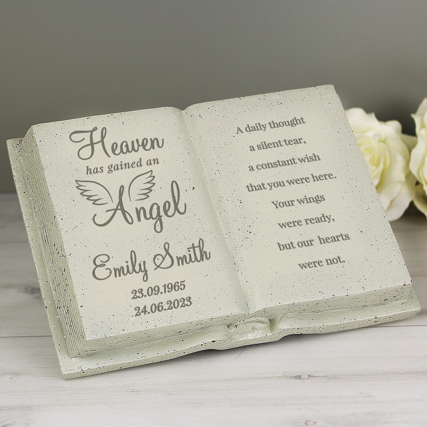Personalised Angel Memorial Book - MK&JD Gifts