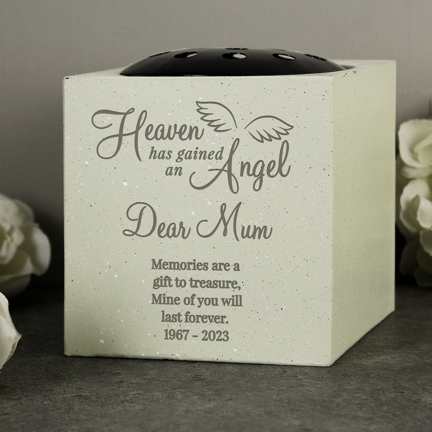 Personalised Angel Memorial Vase - MK&JD Gifts