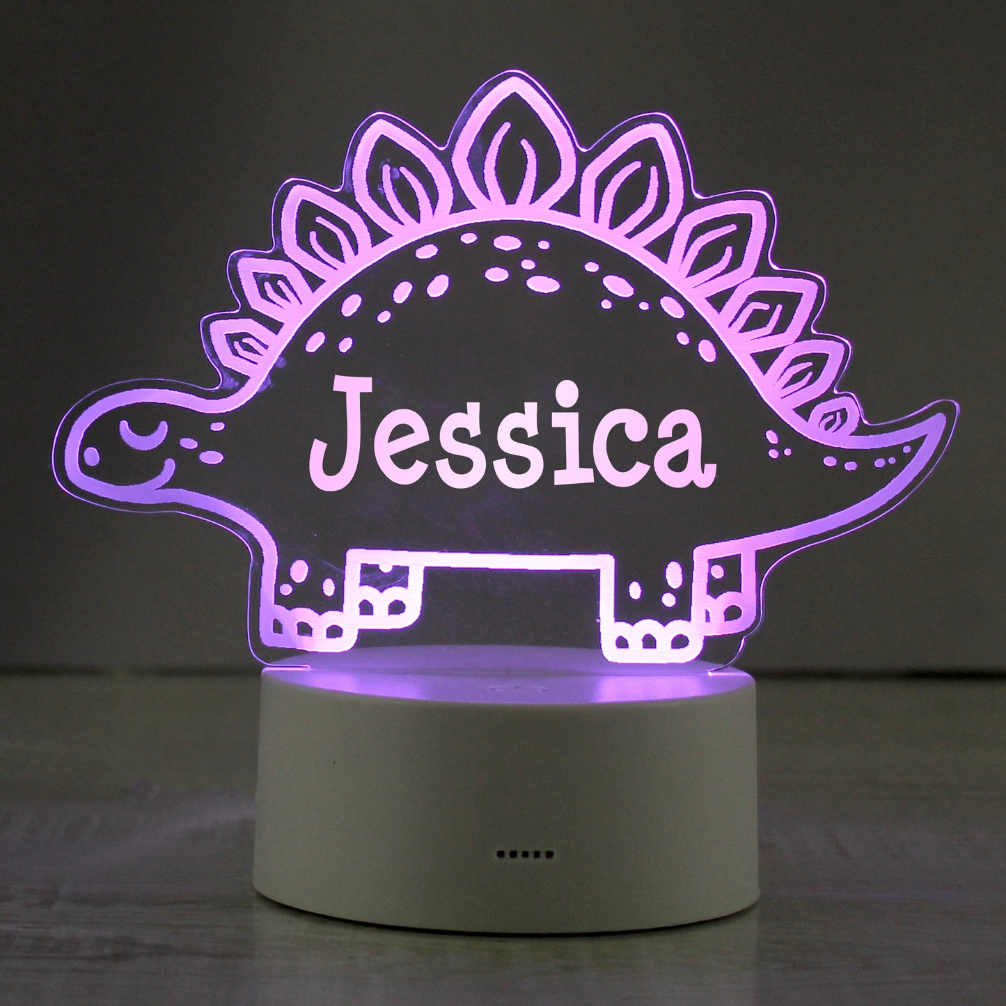 Personalised Dinosaur LED Colour Changing Night Light - MK&JD Gifts
