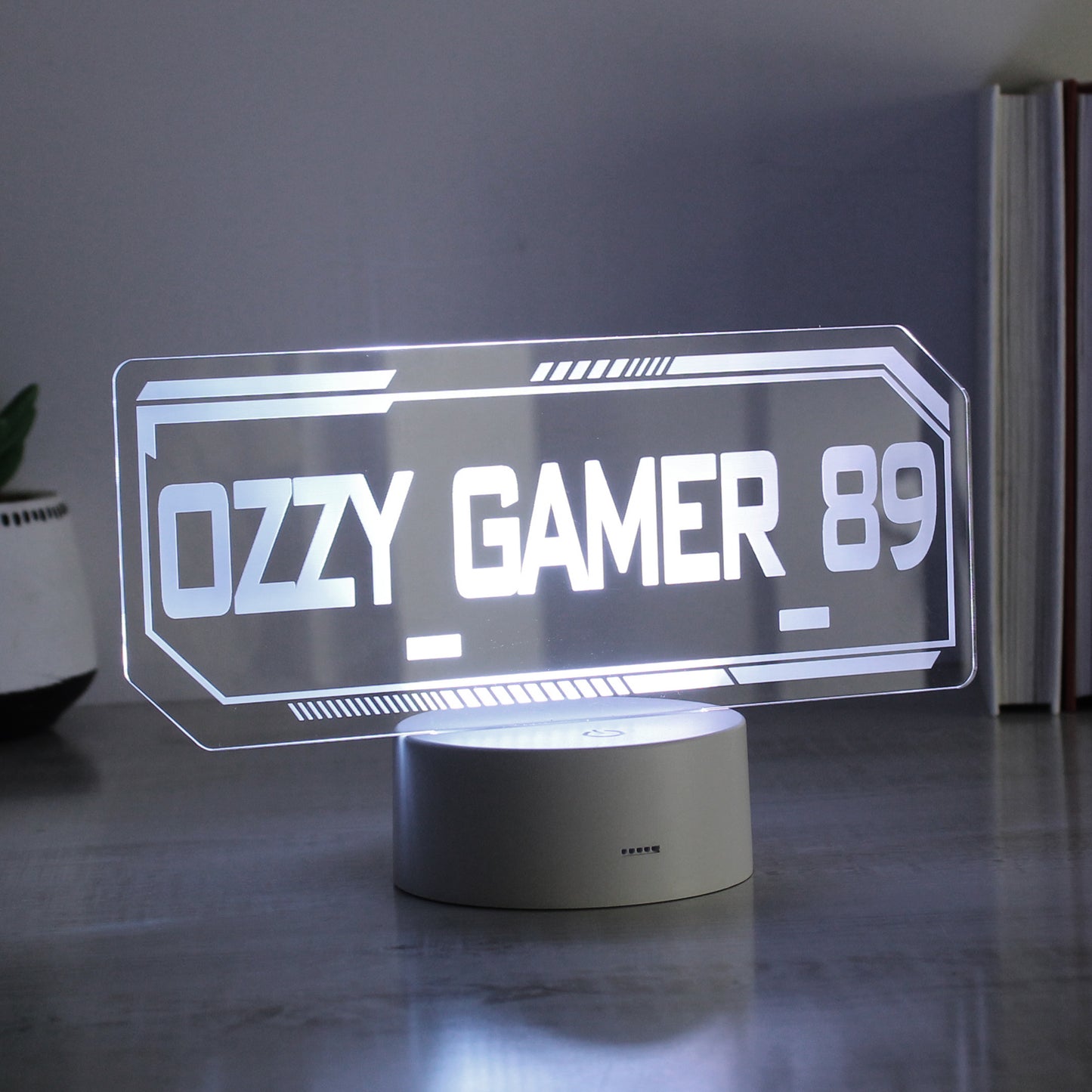 Personalised Gamer Tag LED Colour Changing Night Light - MK&JD Gifts