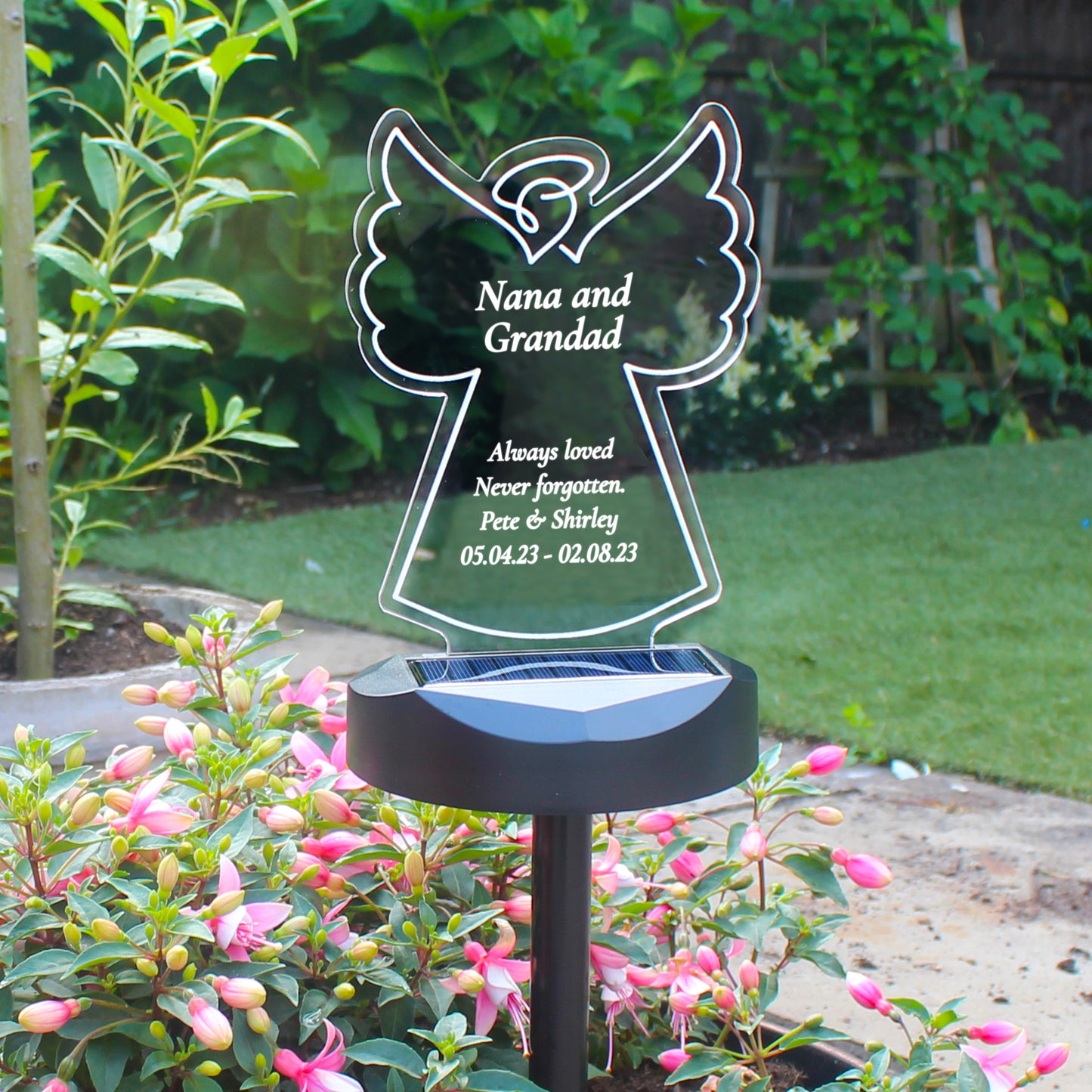 Personalised Angel Memorial Outdoor Solar Light - MK&JD Gifts
