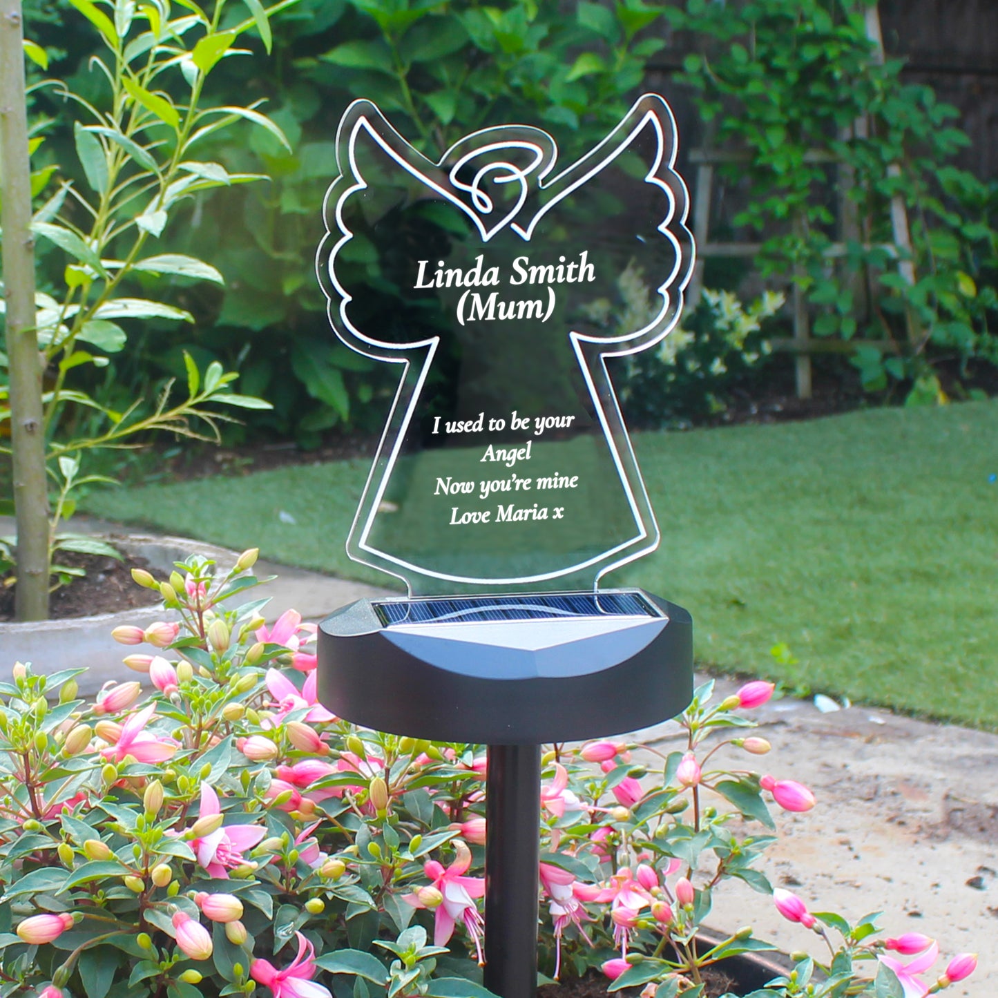 Personalised Angel Memorial Outdoor Solar Light - MK&JD Gifts