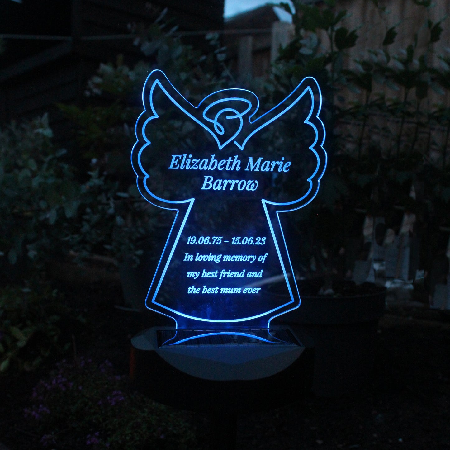 Personalised Angel Memorial Outdoor Solar Light - MK&JD Gifts