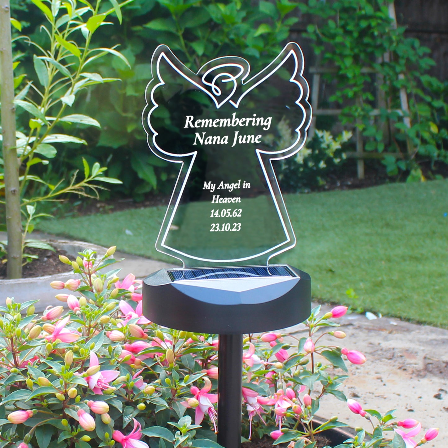 Personalised Angel Memorial Outdoor Solar Light - MK&JD Gifts