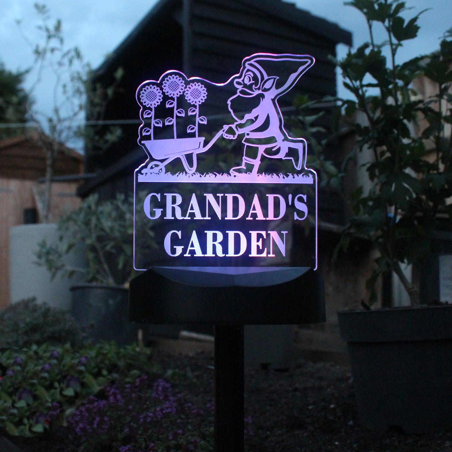 Personalised Gnome Garden Outdoor Solar Light - MK&JD Gifts