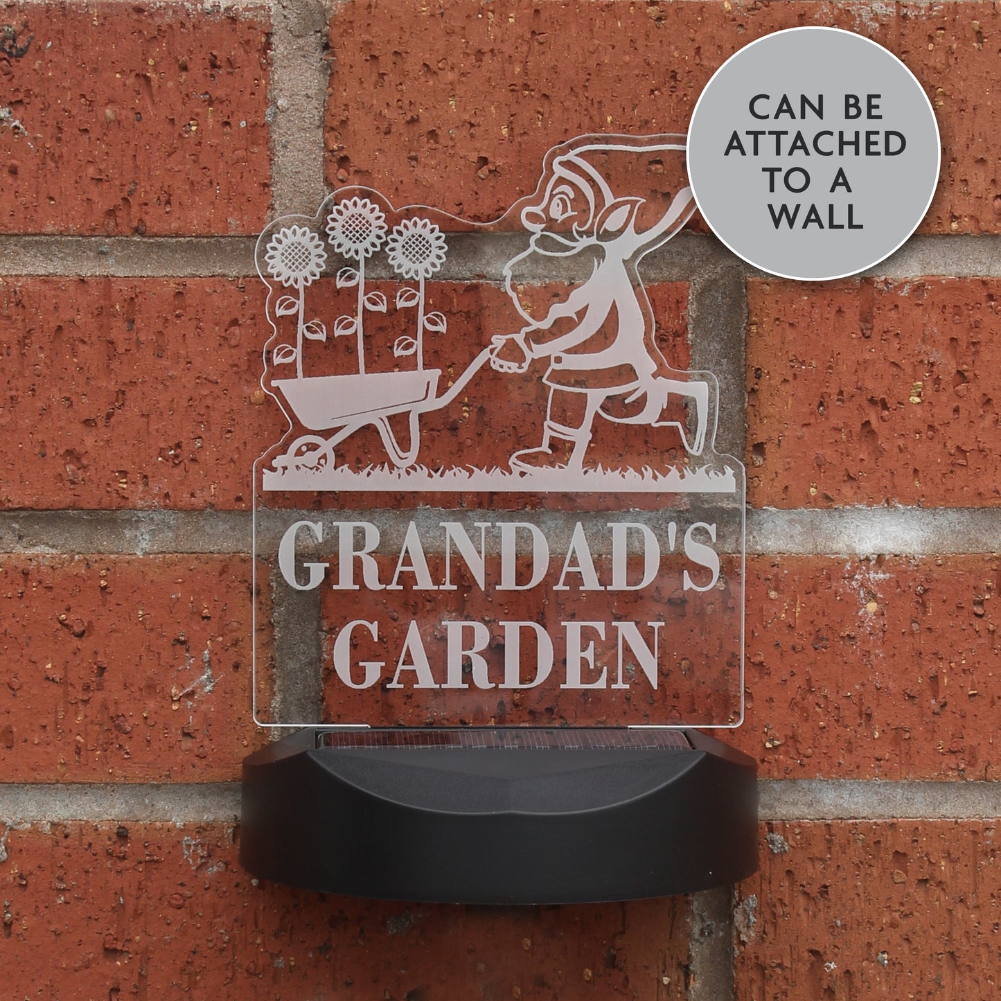 Personalised Gnome Garden Outdoor Solar Light - MK&JD Gifts