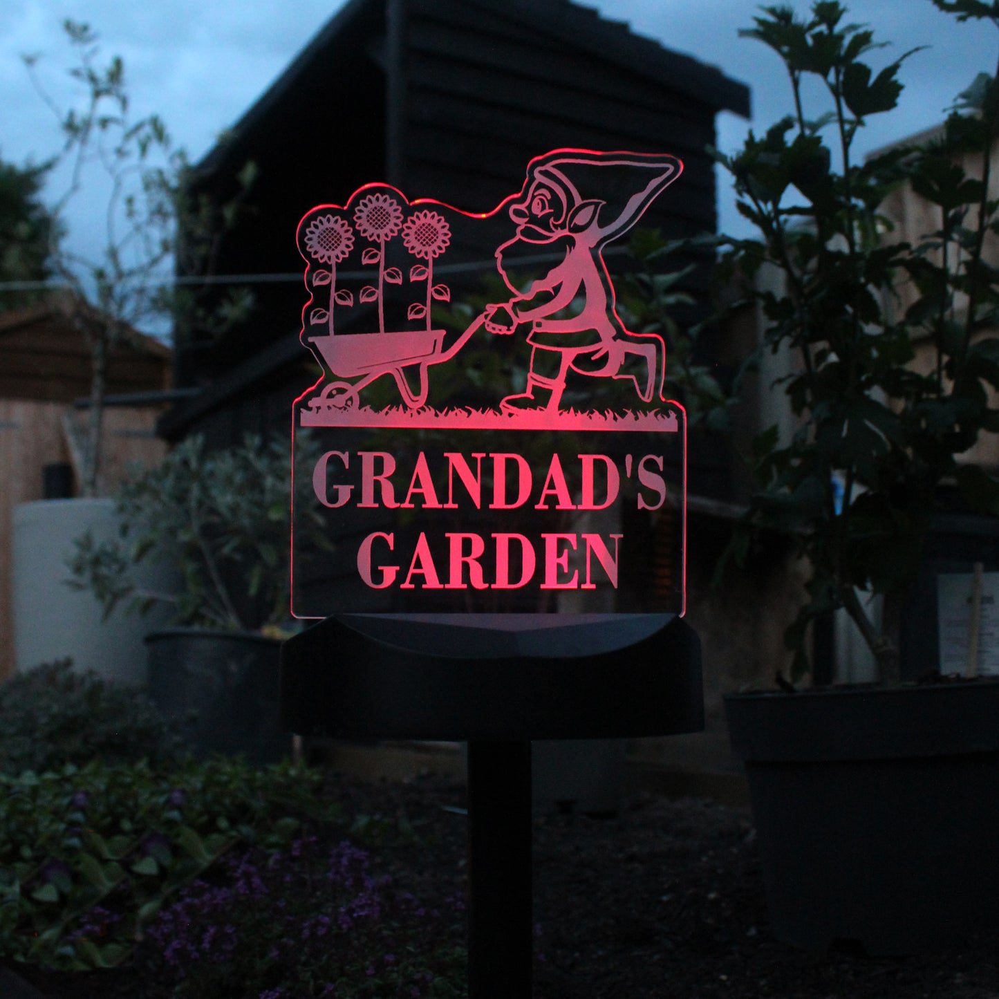 Personalised Gnome Garden Outdoor Solar Light - MK&JD Gifts