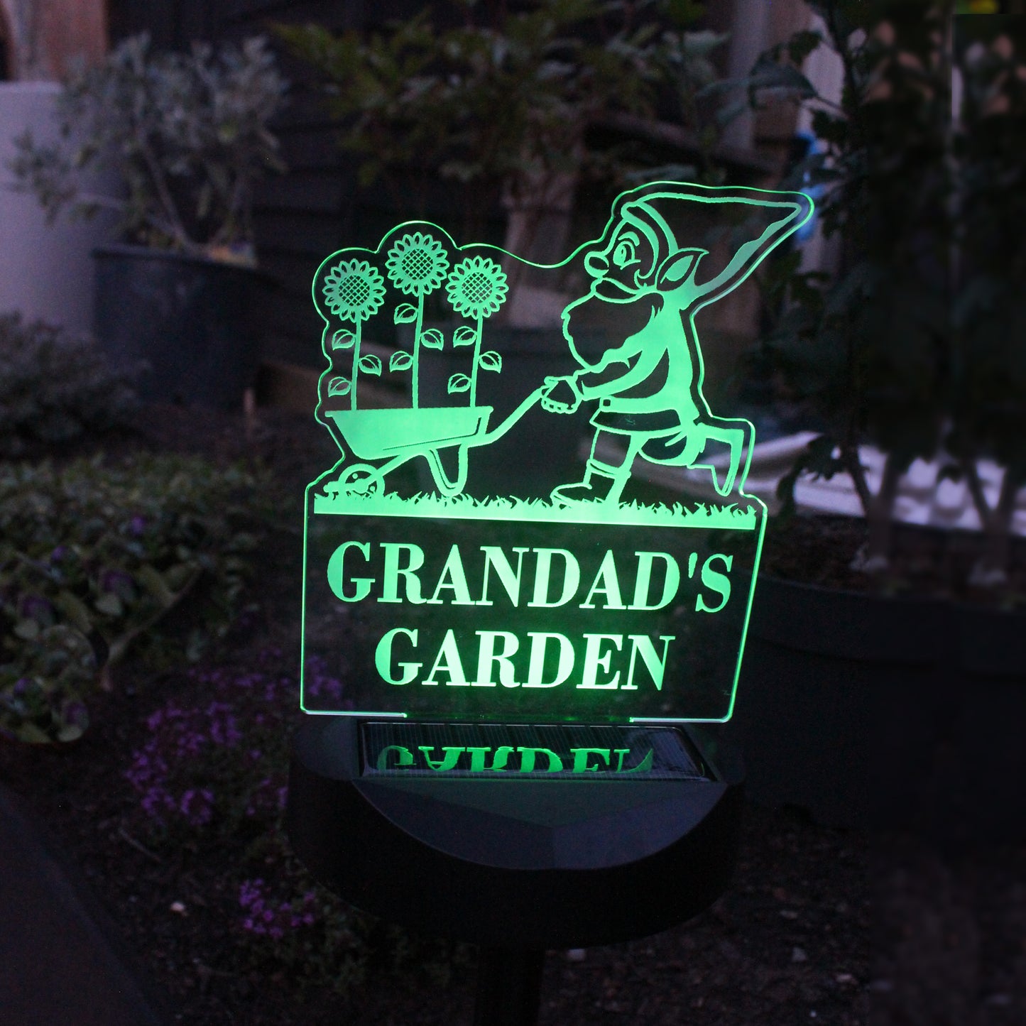 Personalised Gnome Garden Outdoor Solar Light - MK&JD Gifts