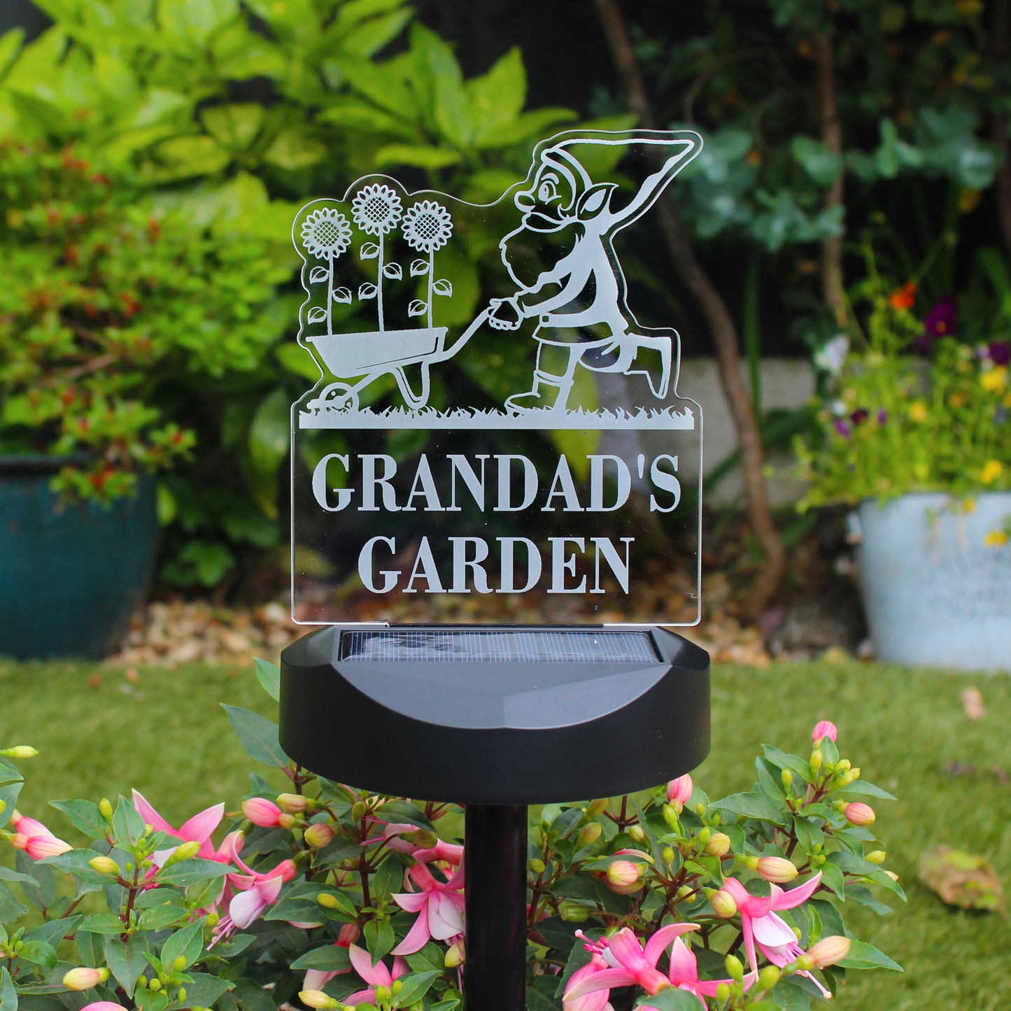 Personalised Gnome Garden Outdoor Solar Light - MK&JD Gifts