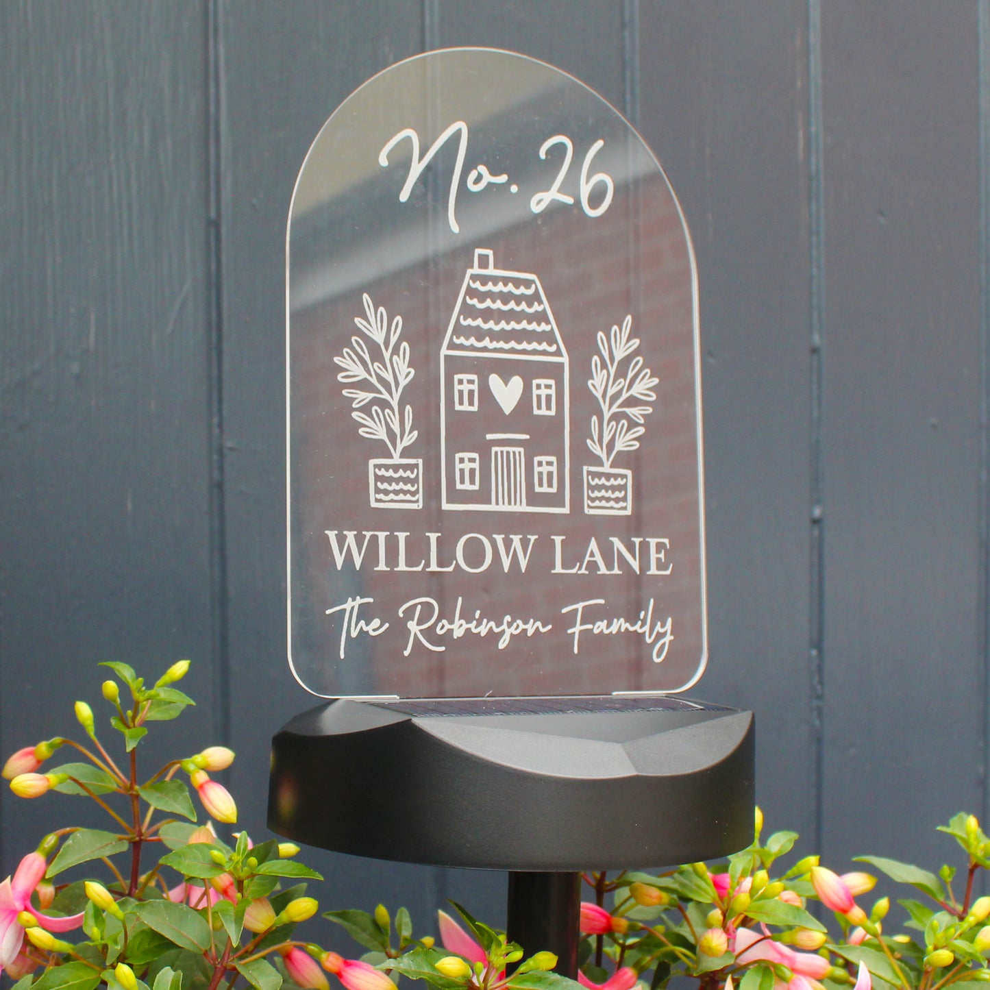 Personalised Home Outdoor Solar Light - MK&JD Gifts