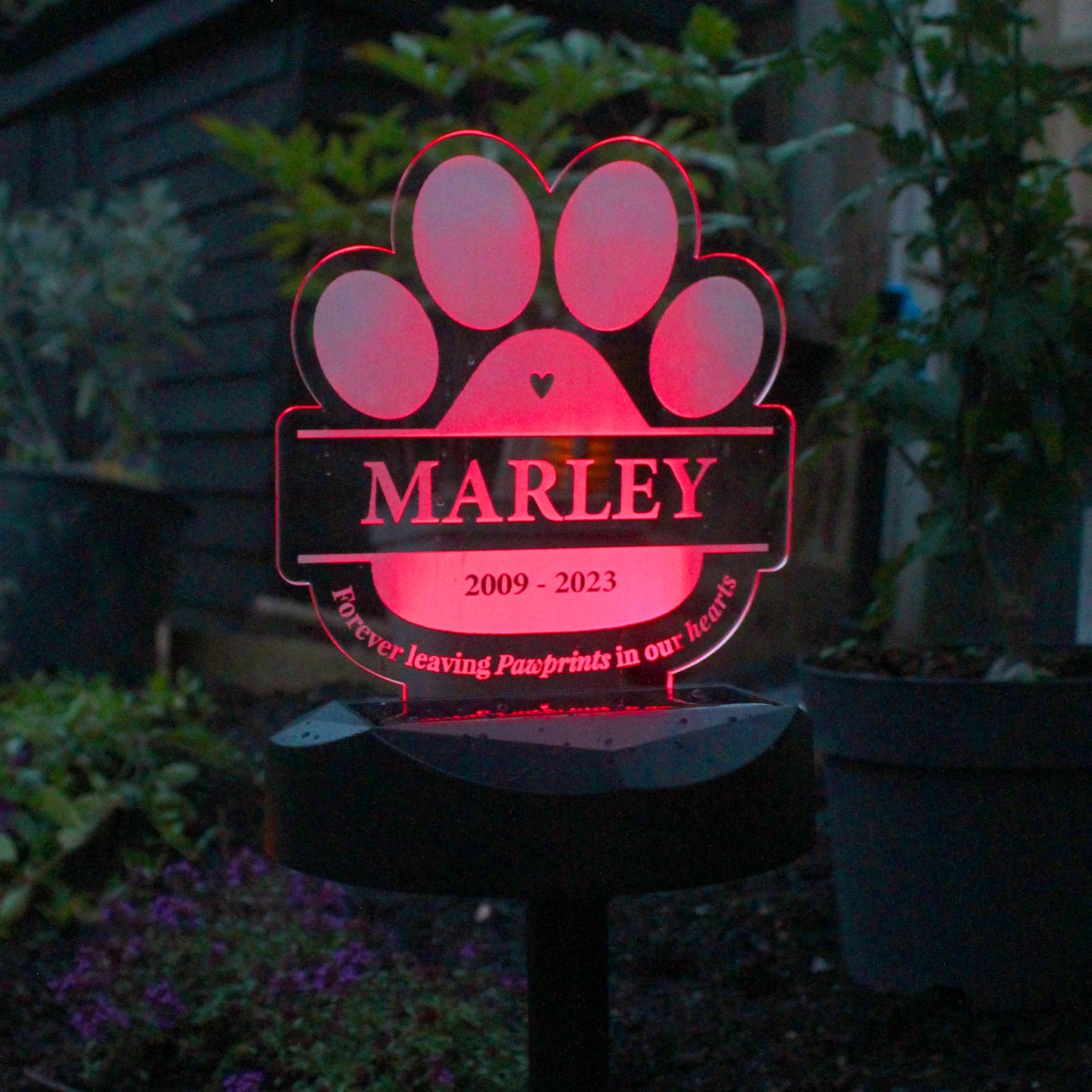 Personalised Pet Memorial Outdoor Solar Light - MK&JD Gifts