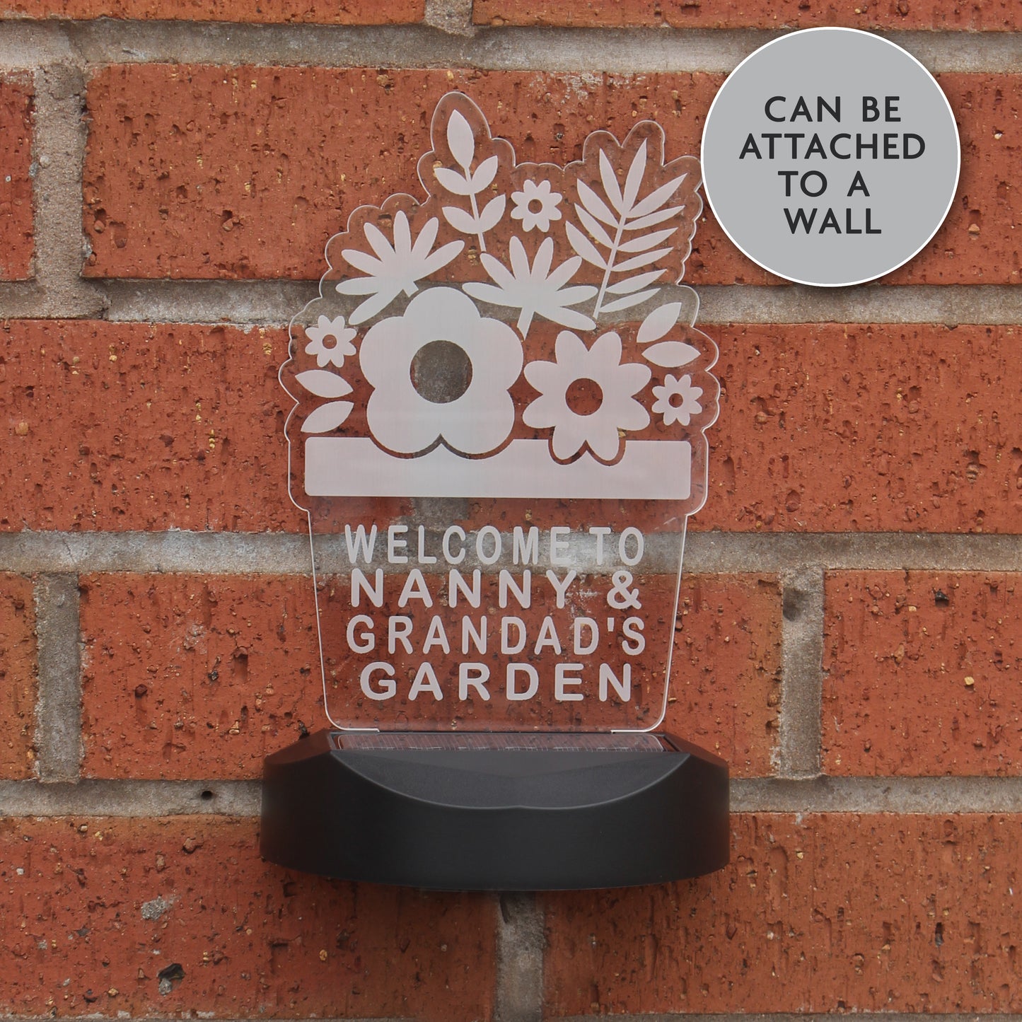 Personalised Plant Pot Outdoor Solar Light - MK&JD Gifts