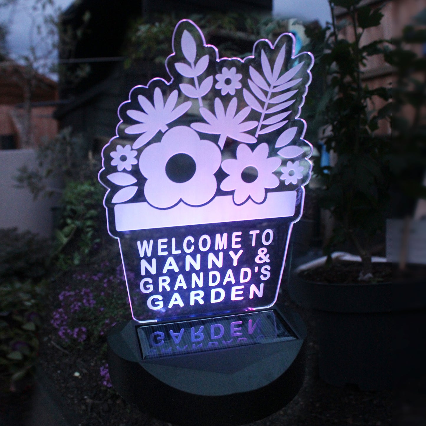 Personalised Plant Pot Outdoor Solar Light - MK&JD Gifts