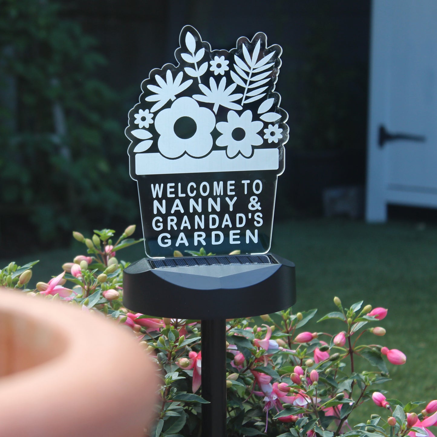 Personalised Plant Pot Outdoor Solar Light - MK&JD Gifts