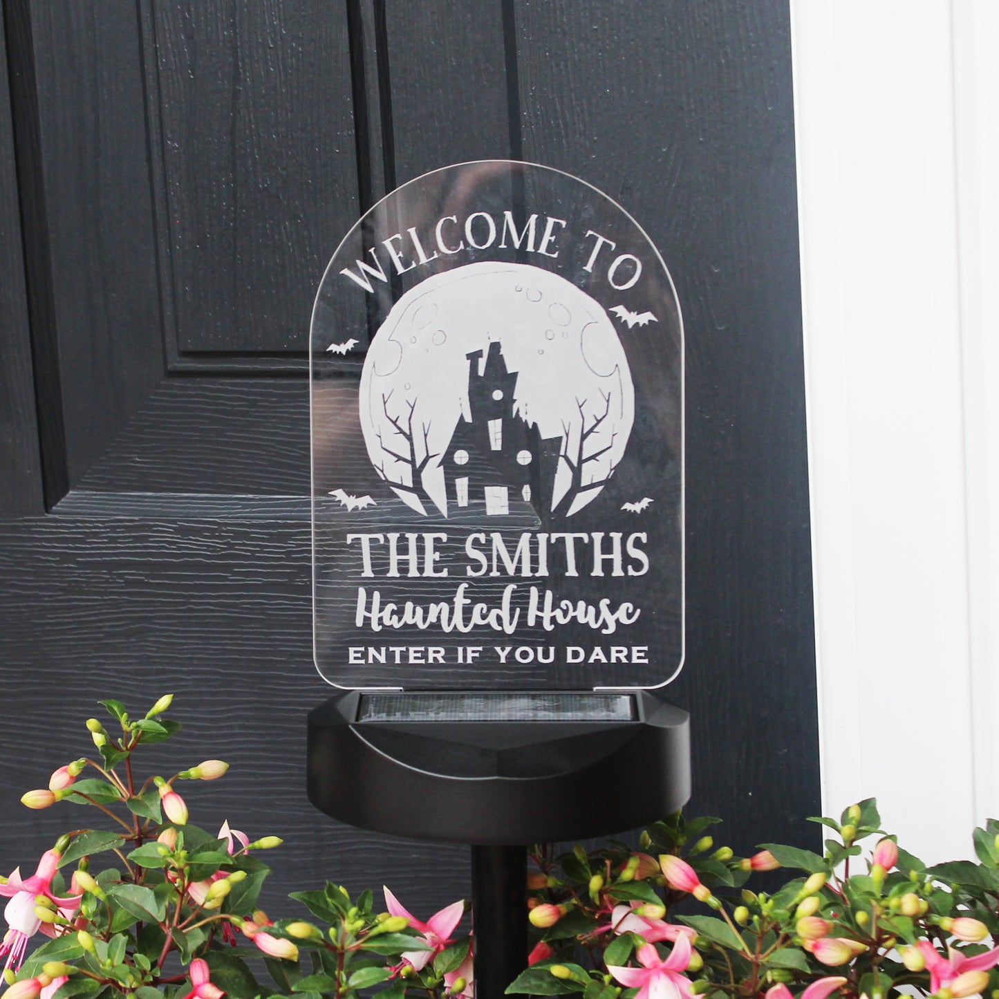 Personalised Haunted House Halloween Solar Light - MK&JD Gifts
