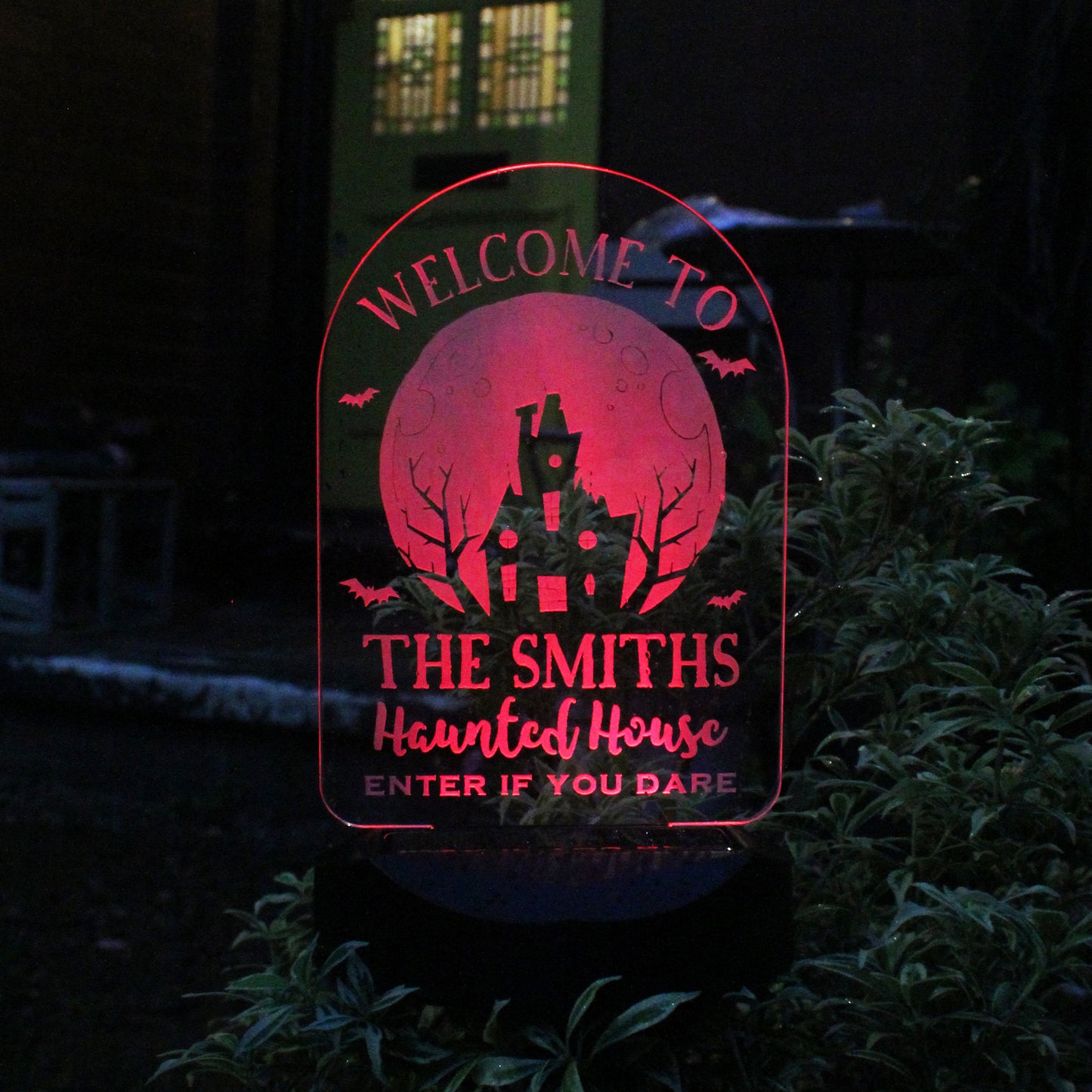 Personalised Haunted House Halloween Solar Light - MK&JD Gifts
