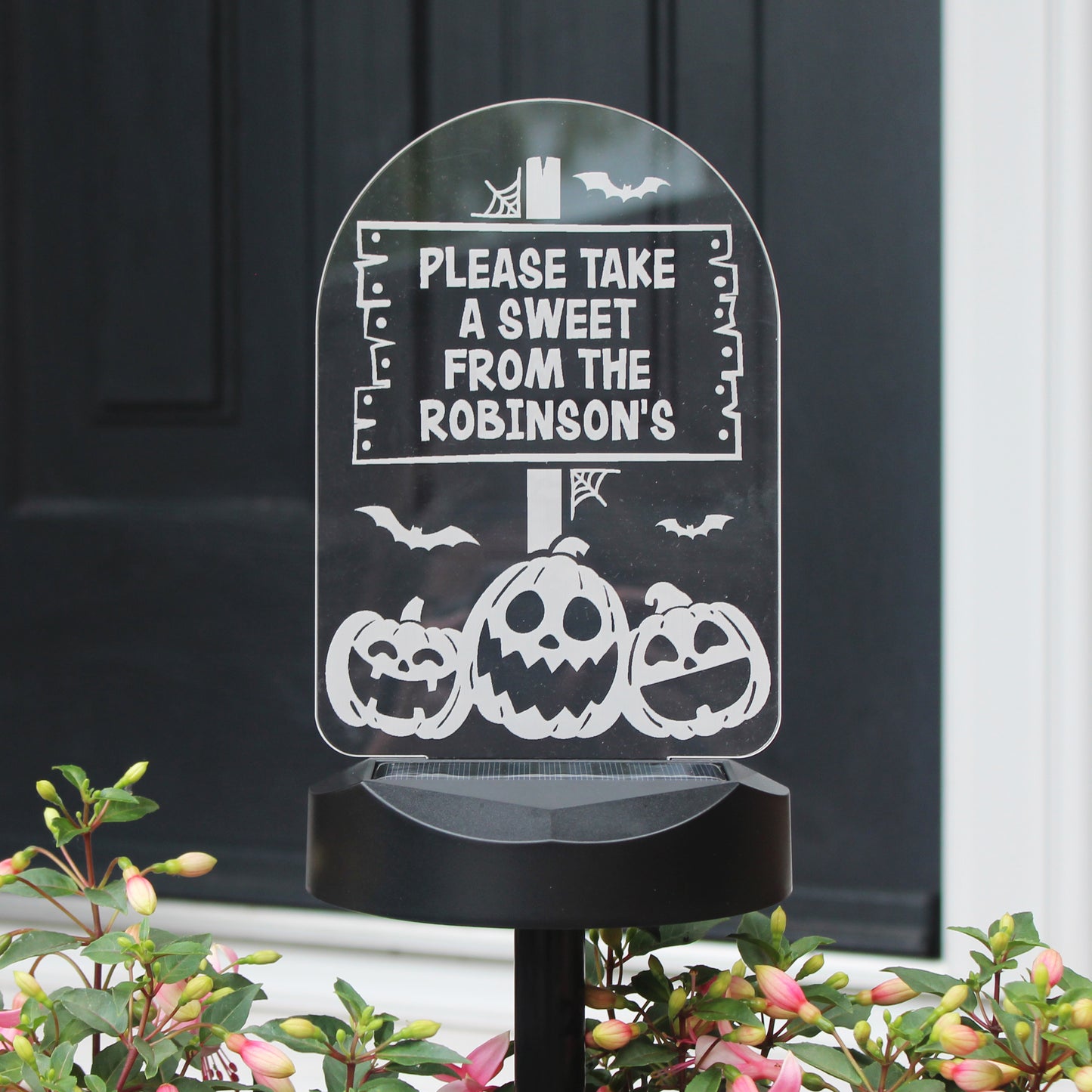 Personalised Pumpkin Patch Halloween Solar Light - MK&JD Gifts