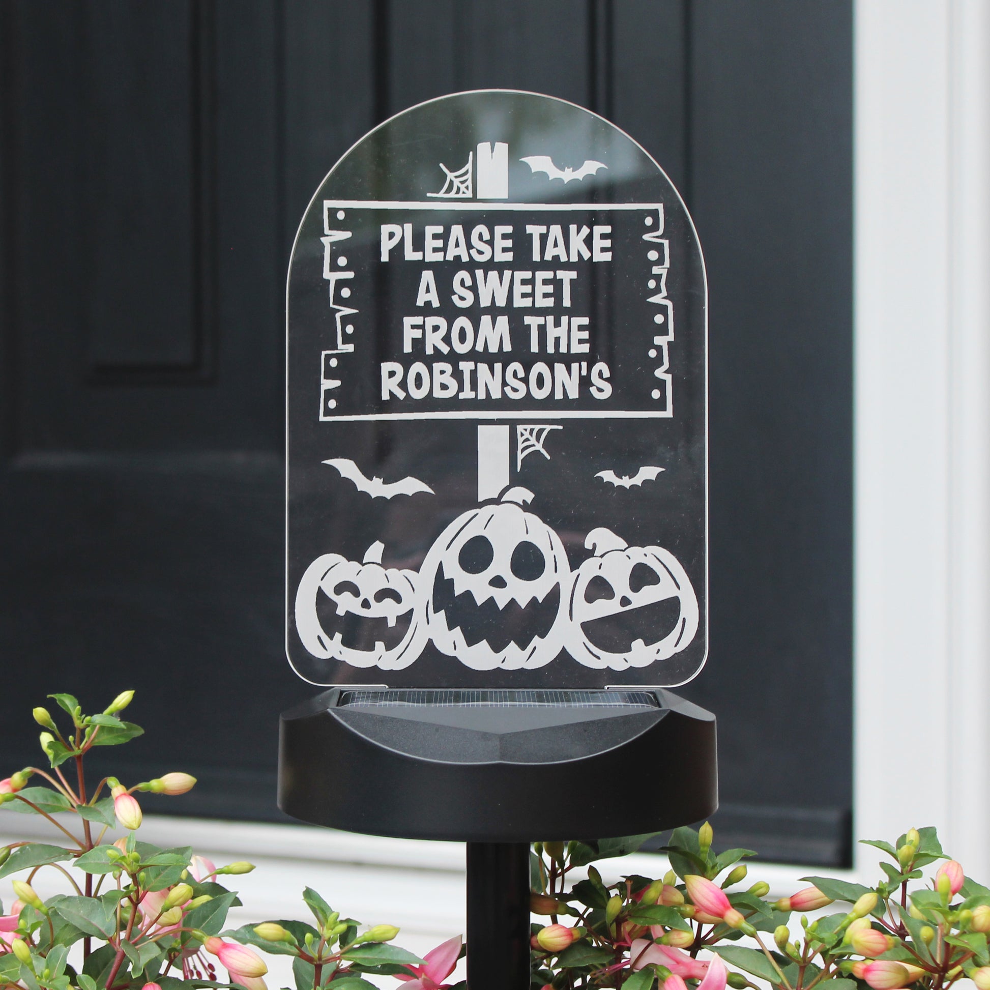 Personalised Pumpkin Patch Halloween Solar Light - MK&JD Gifts