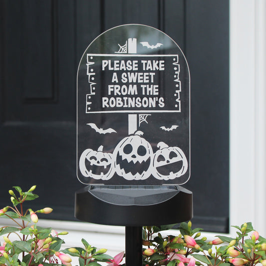 Personalised Pumpkin Patch Halloween Solar Light - MK&JD Gifts