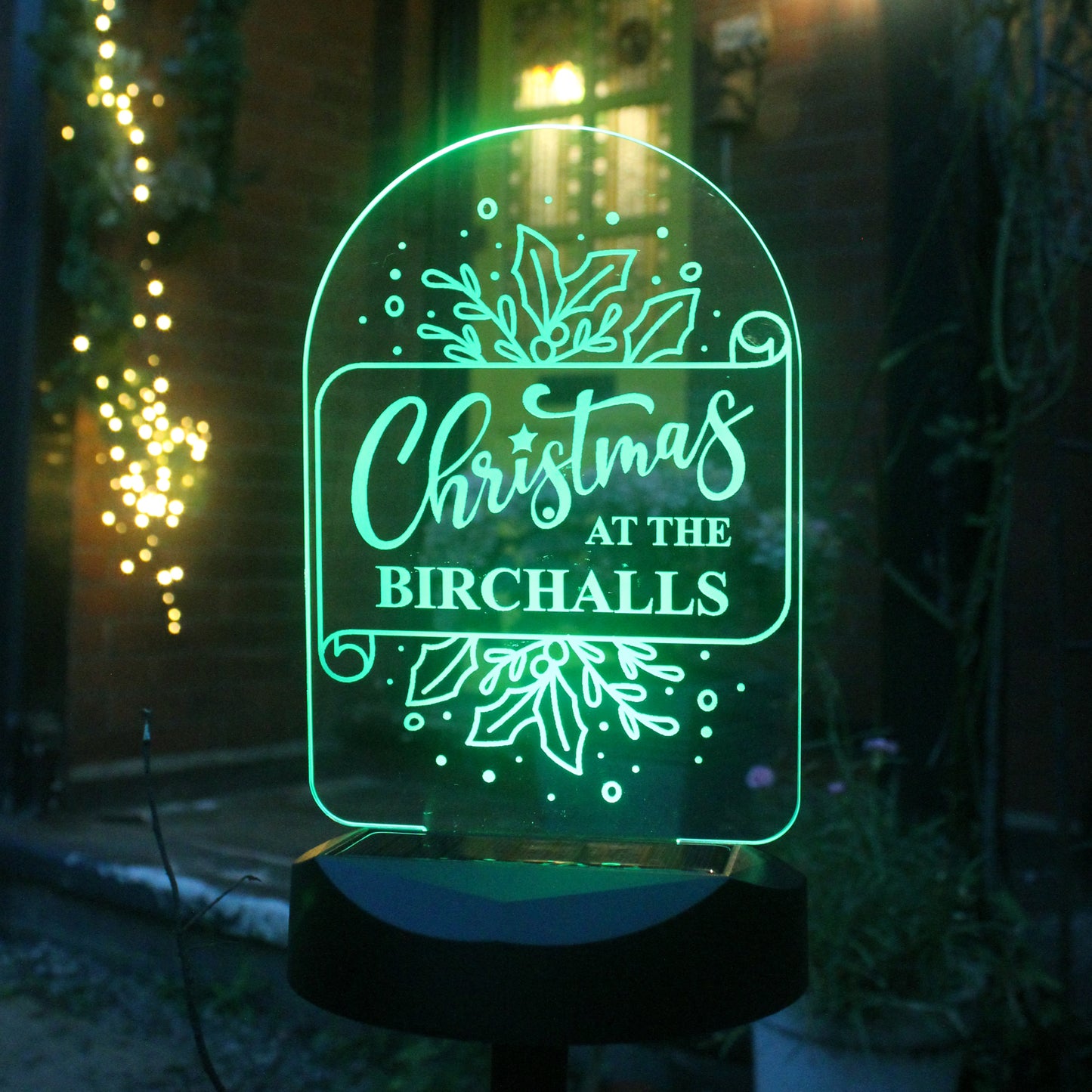 Personalised Family Christmas Outdoor Solar Light - MK&JD Gifts