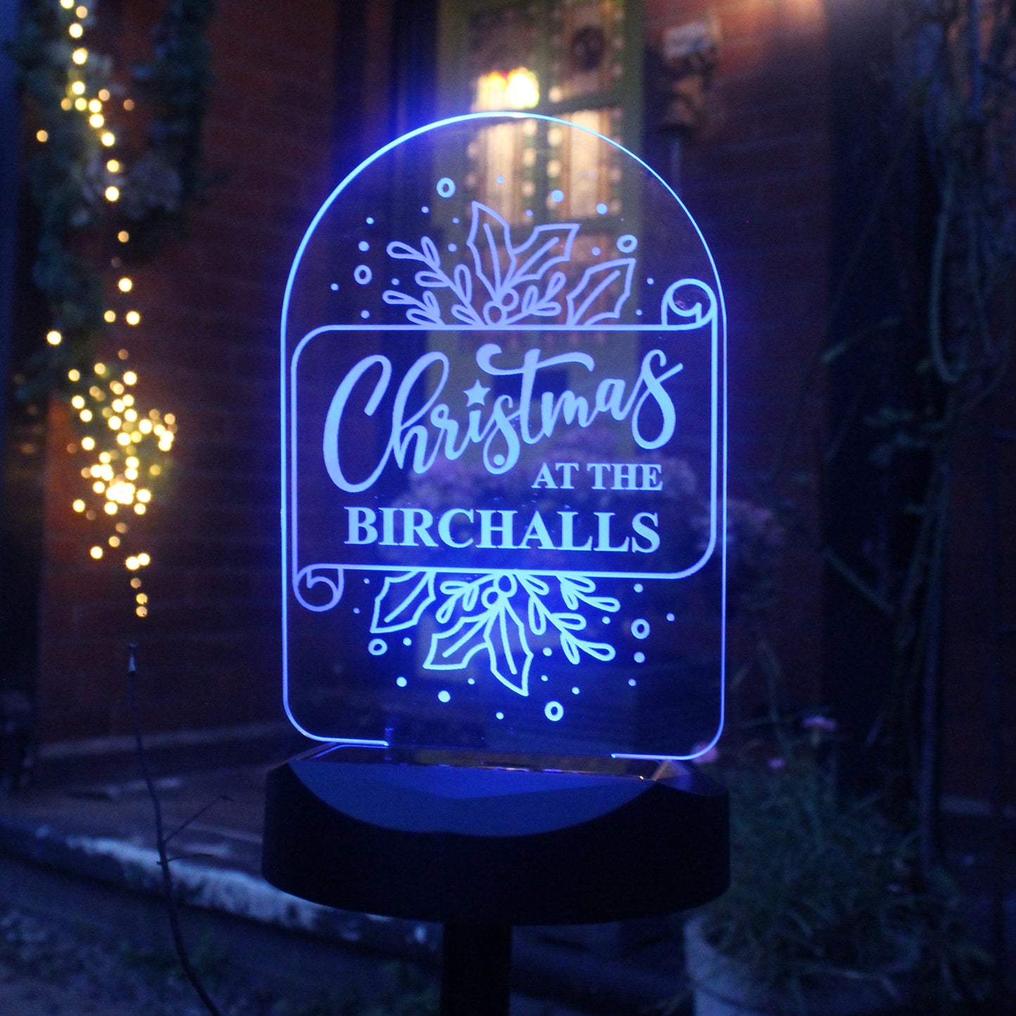 Personalised Family Christmas Outdoor Solar Light - MK&JD Gifts