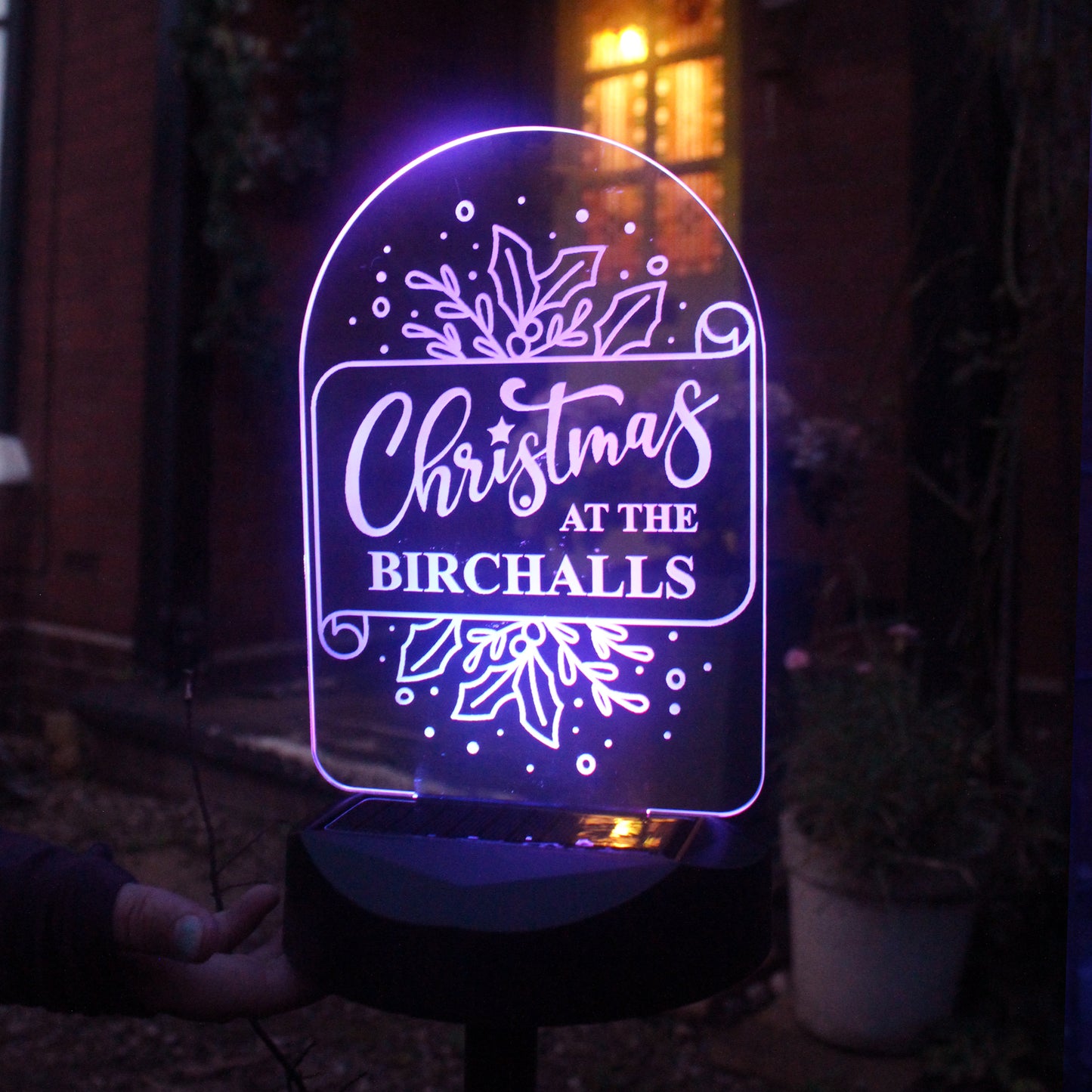 Personalised Family Christmas Outdoor Solar Light - MK&JD Gifts