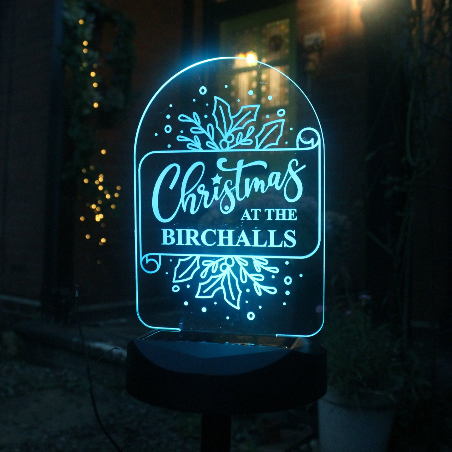 Personalised Family Christmas Outdoor Solar Light - MK&JD Gifts