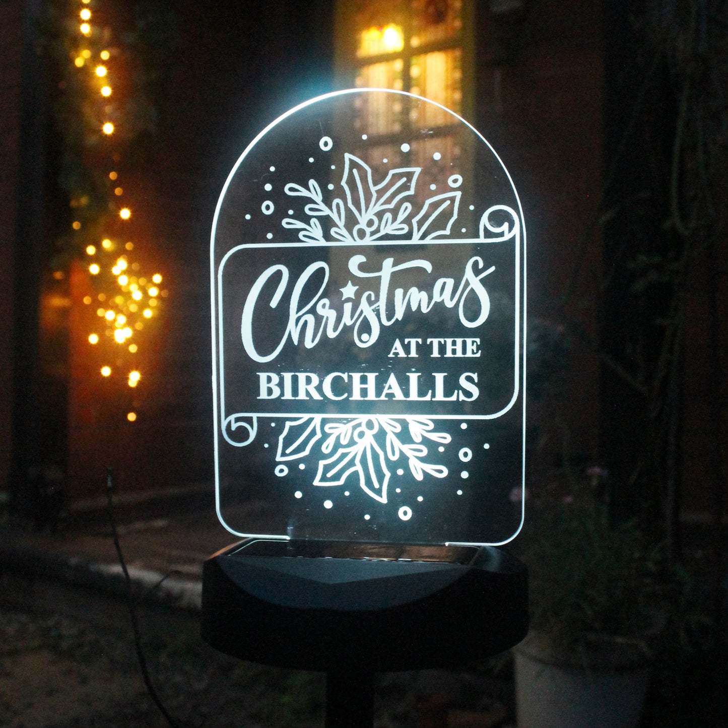 Personalised Family Christmas Outdoor Solar Light - MK&JD Gifts