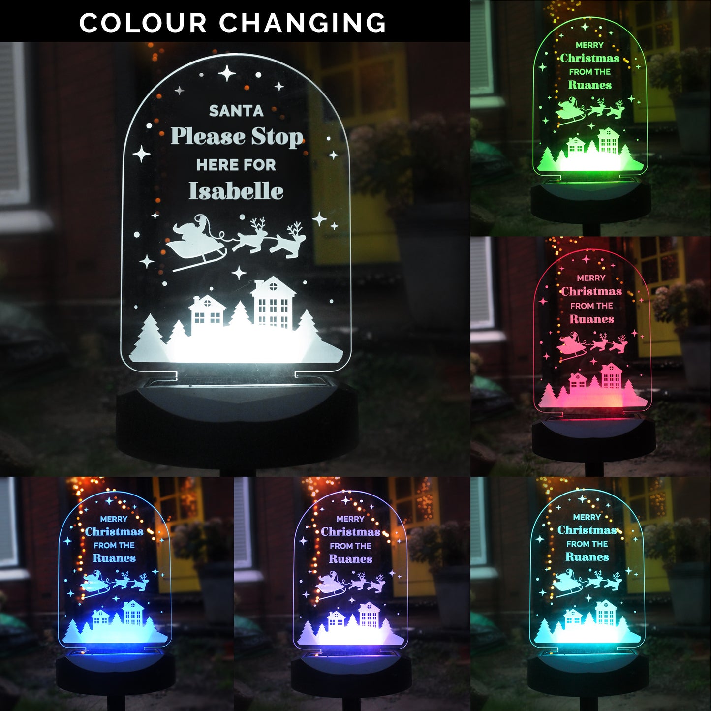 Personalised Christmas Outdoor Solar Light - MK&JD Gifts