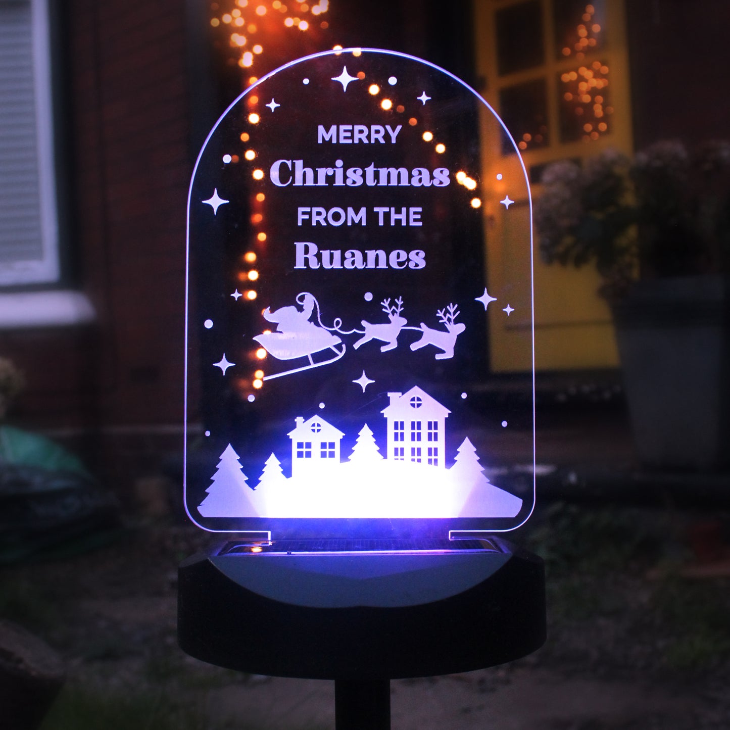 Personalised Christmas Outdoor Solar Light - MK&JD Gifts