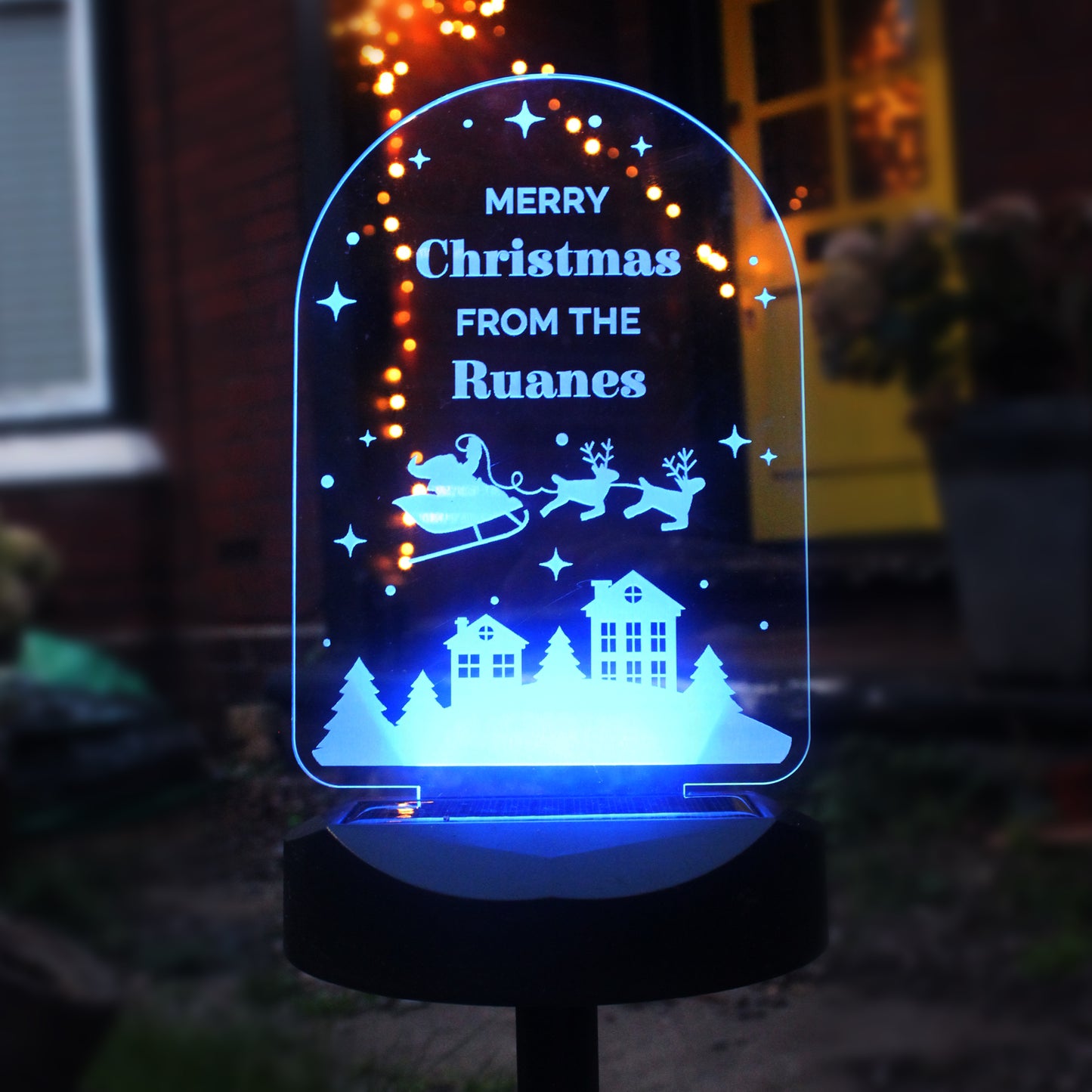 Personalised Christmas Outdoor Solar Light - MK&JD Gifts