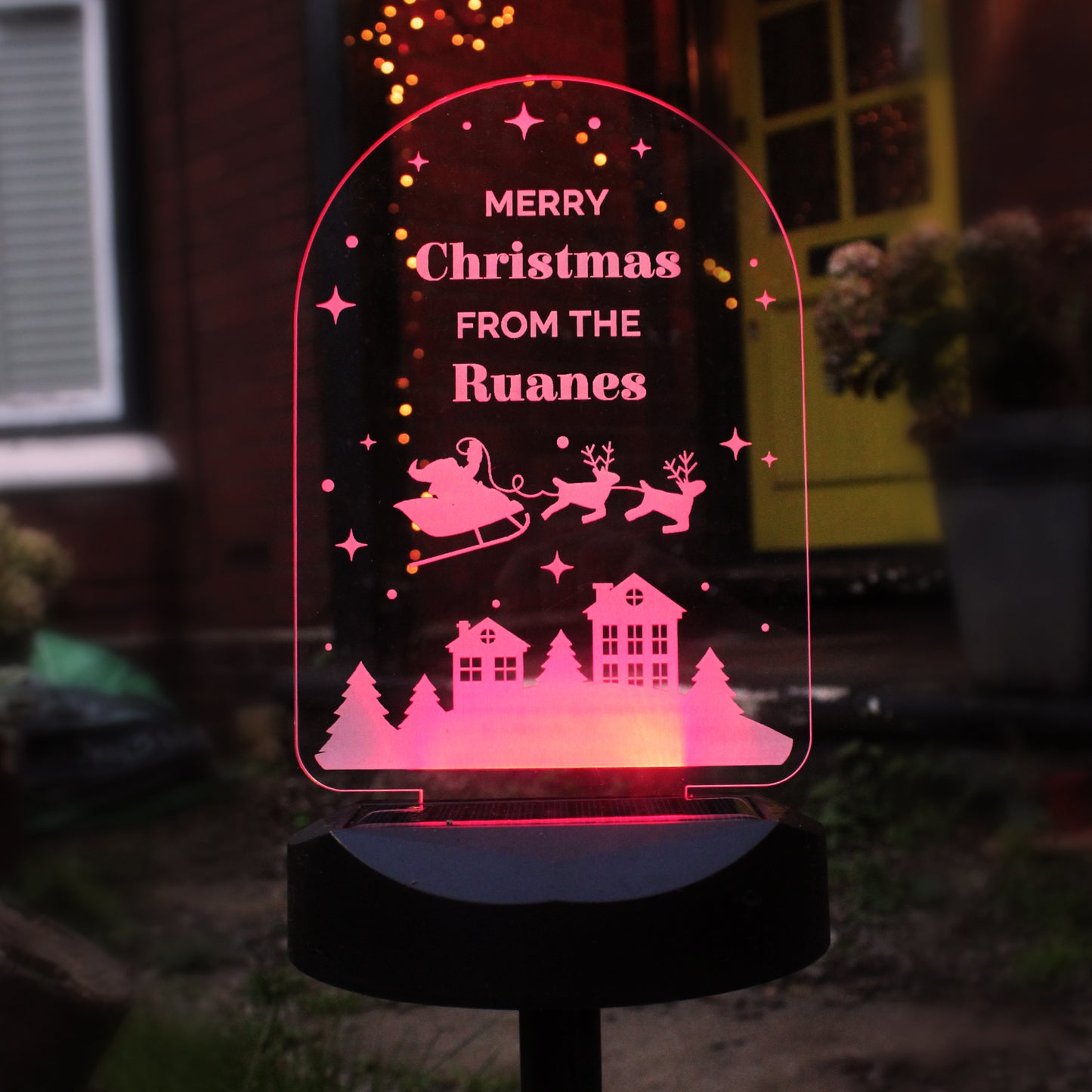 Personalised Christmas Outdoor Solar Light - MK&JD Gifts