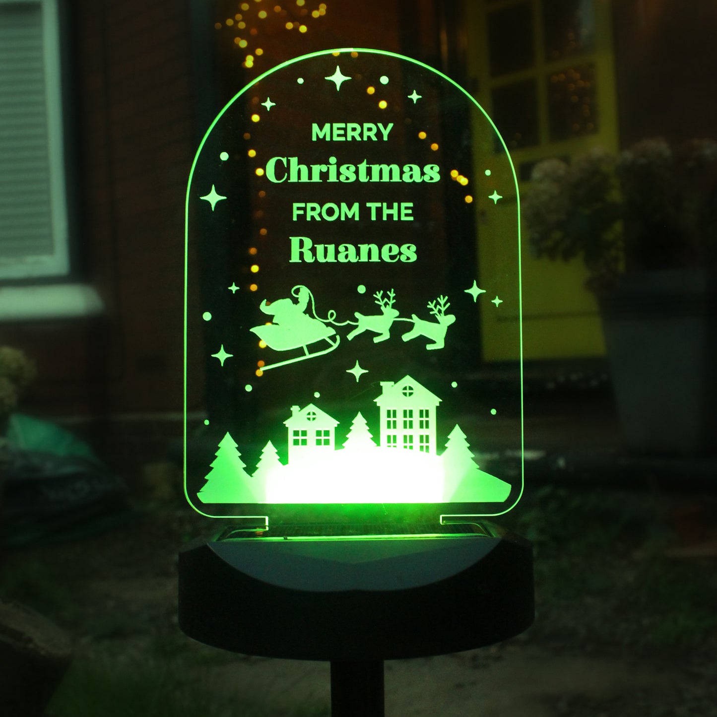 Personalised Christmas Outdoor Solar Light - MK&JD Gifts