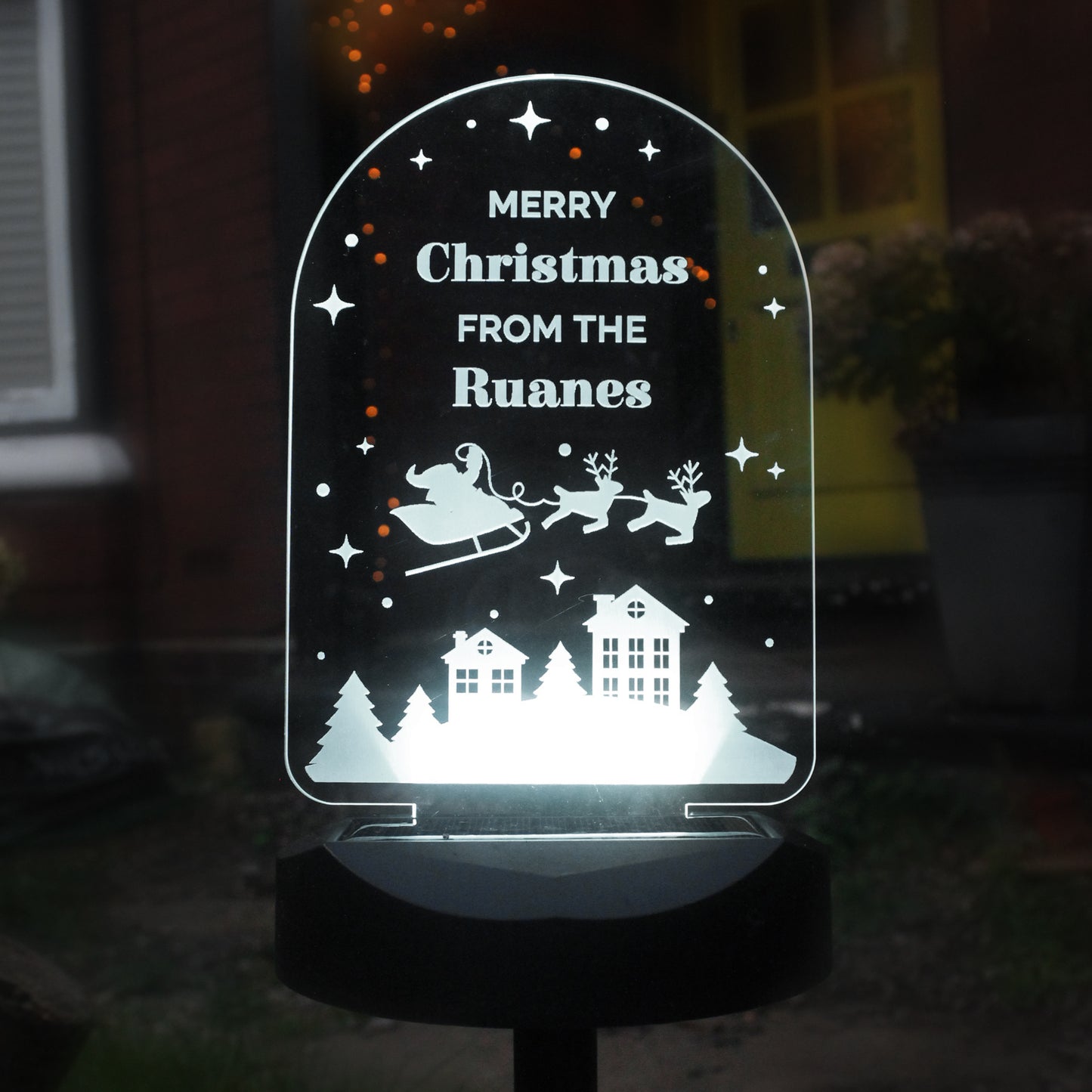 Personalised Christmas Outdoor Solar Light - MK&JD Gifts