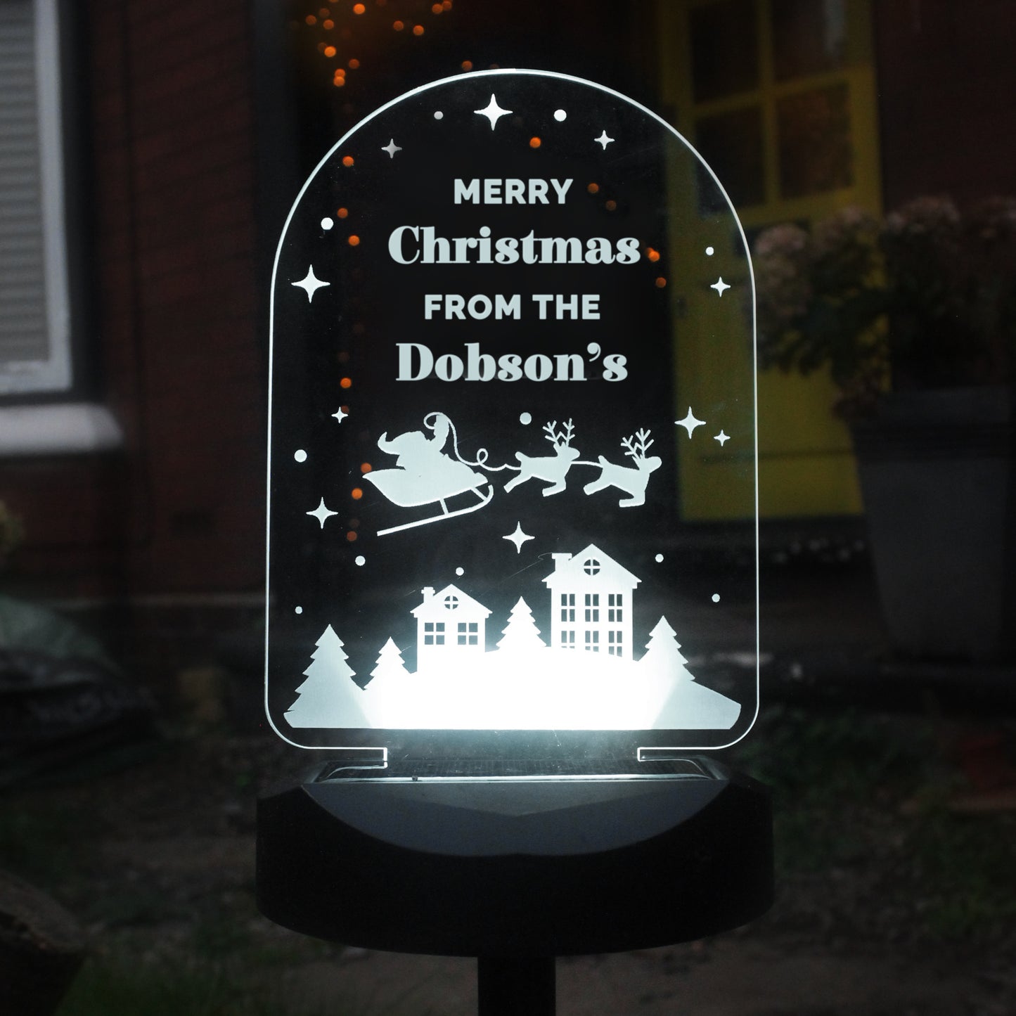 Personalised Christmas Outdoor Solar Light - MK&JD Gifts