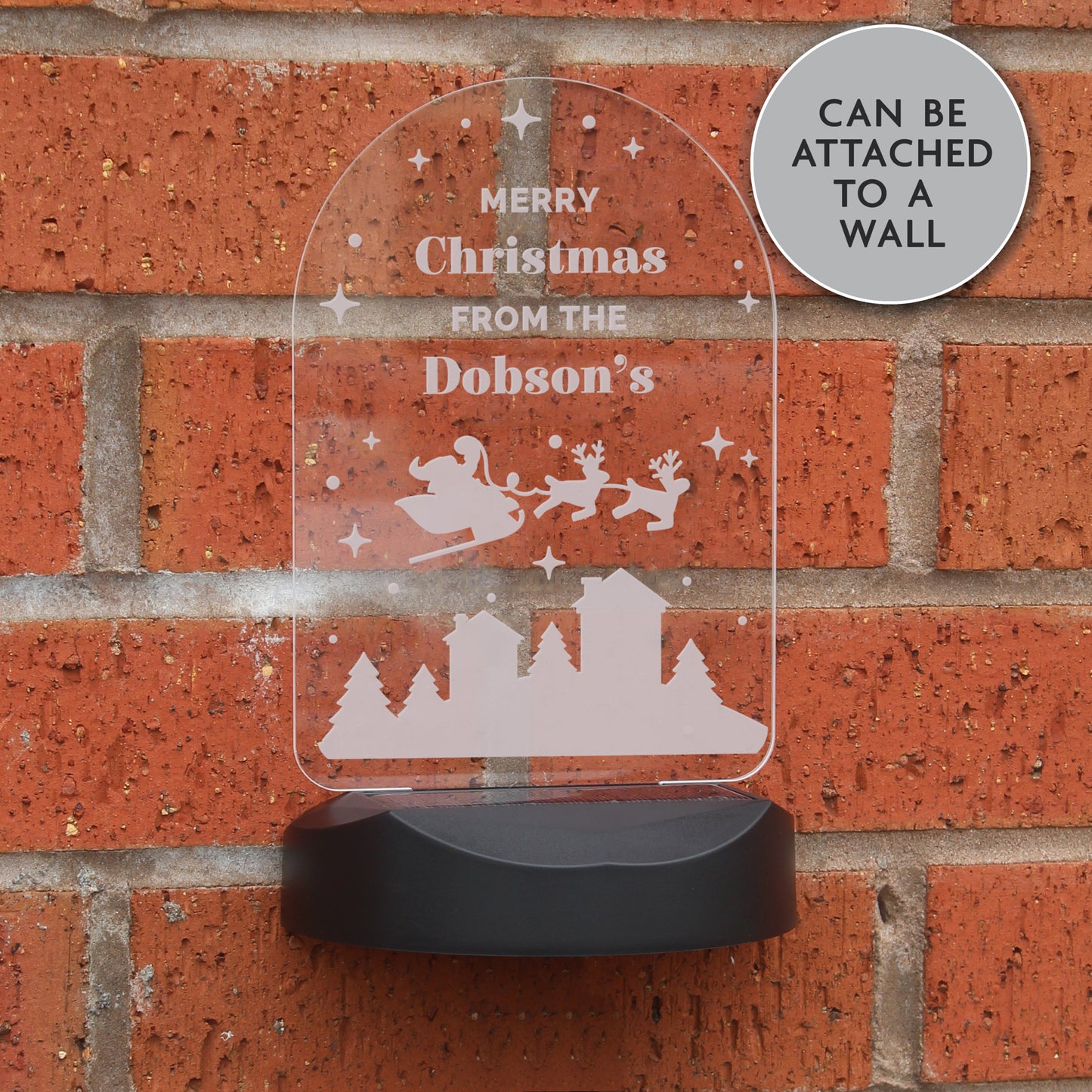 Personalised Christmas Outdoor Solar Light - MK&JD Gifts