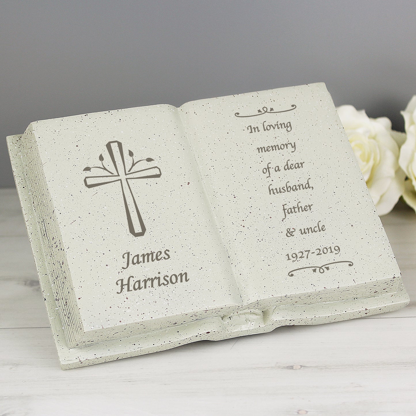 Personalised Cross Memorial Book - MK&JD Gifts