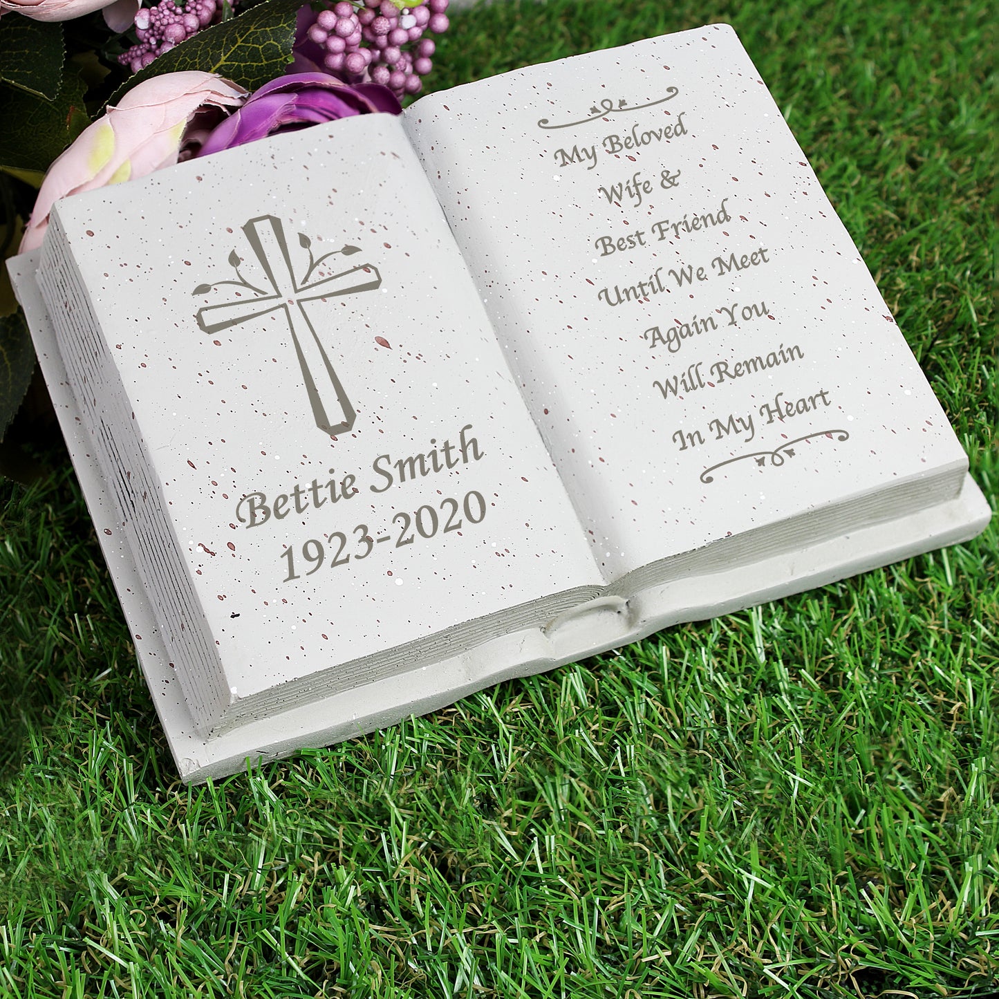 Personalised Cross Memorial Book - MK&JD Gifts