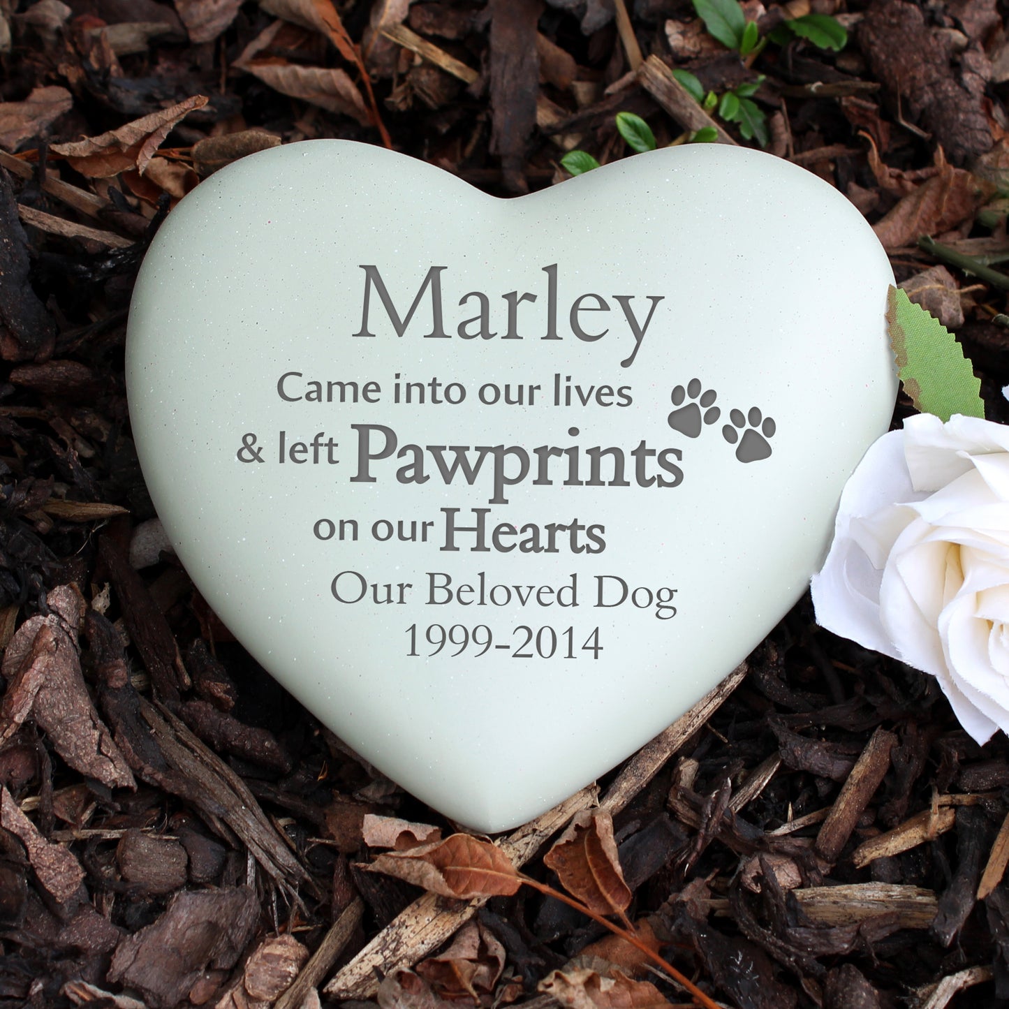 Personalised Pet Pawprints Heart Memorial - MK&JD Gifts