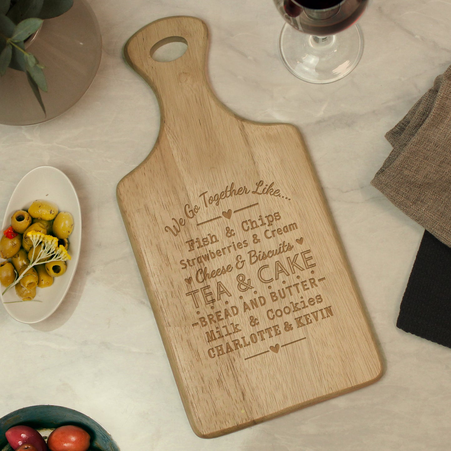 Personalised We Go Together Wooden Paddle Board - MK&JD Gifts
