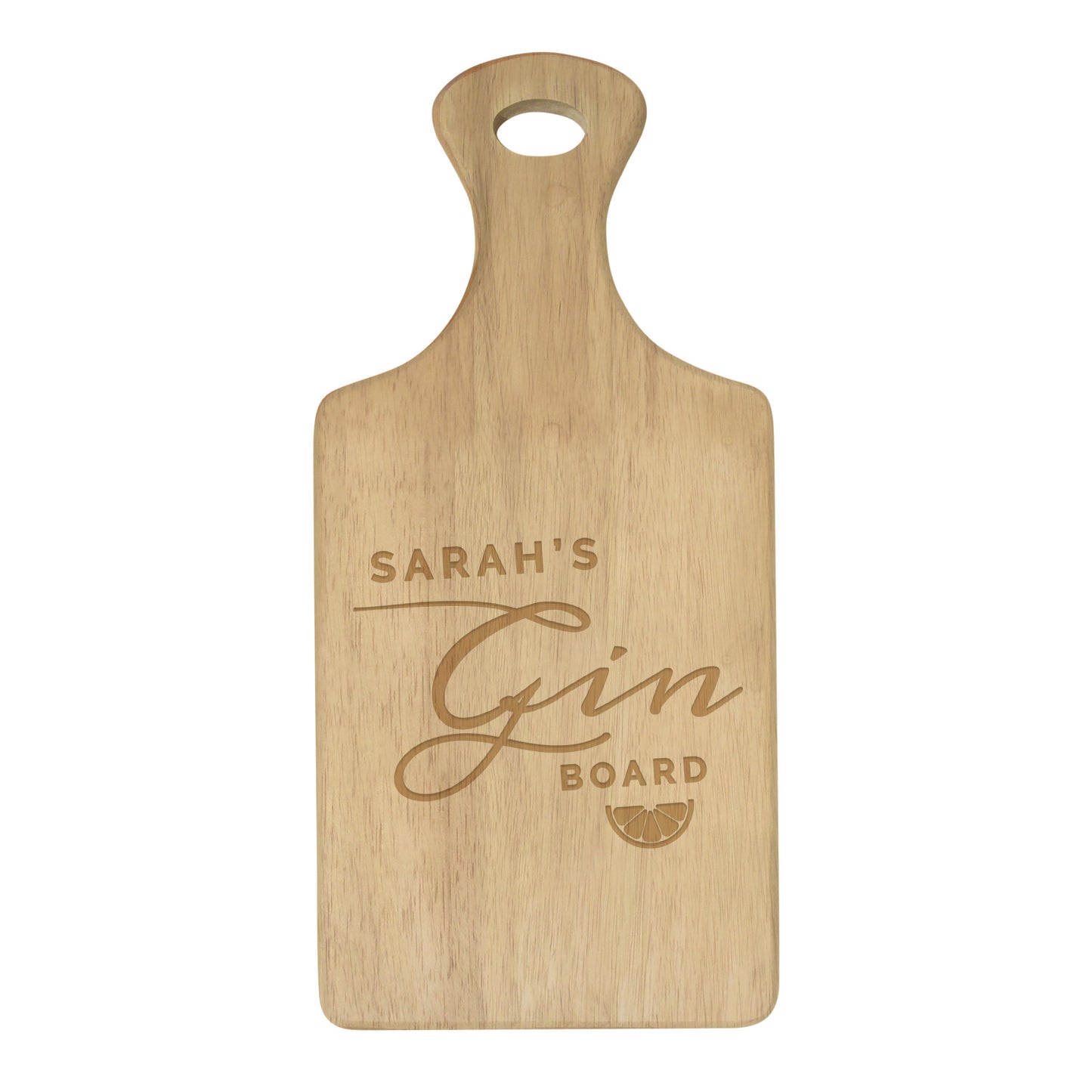 Personalised Gin Wooden Paddle Board - MK&JD Gifts