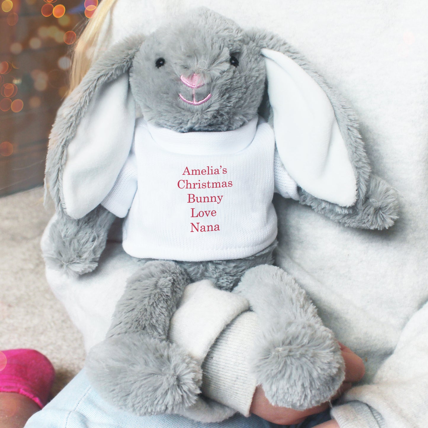 Personalised Christmas Bunny Rabbit - Red - MK&JD Gifts