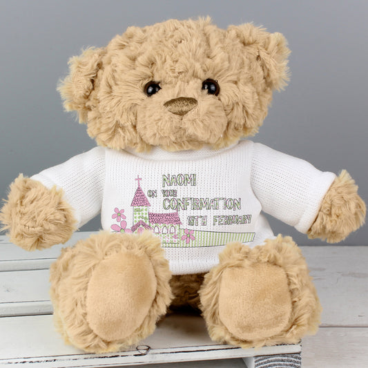 Personalised Pink Church Teddy Bear - MK&JD Gifts