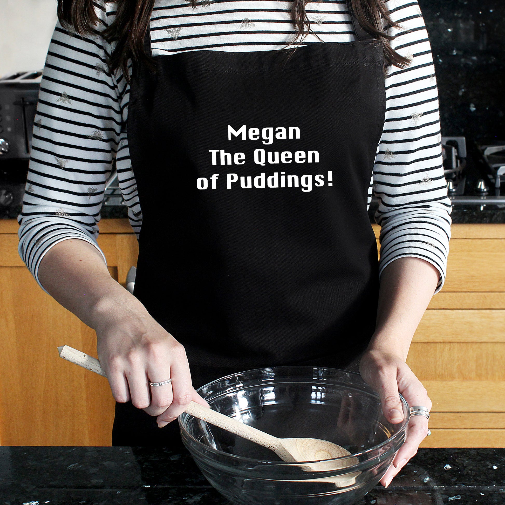 Personalised Black Apron - MK&JD Gifts