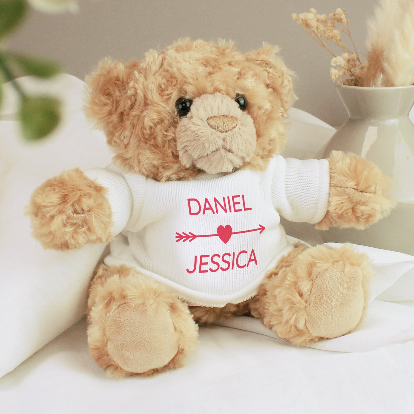 Personalised Cupids Love Heart Teddy Bear - MK&JD Gifts