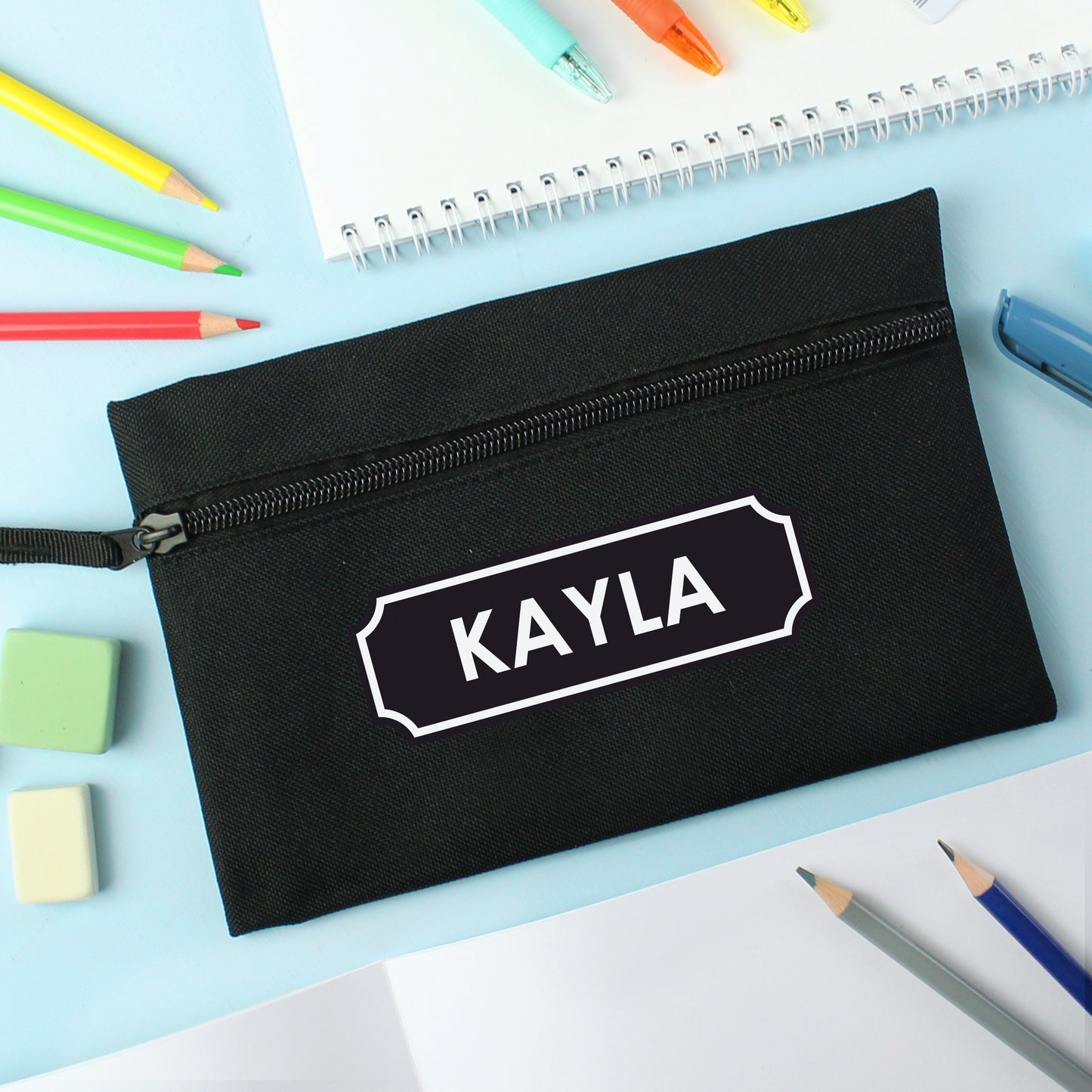 Personalised Black Pencil Case - MK&JD Gifts