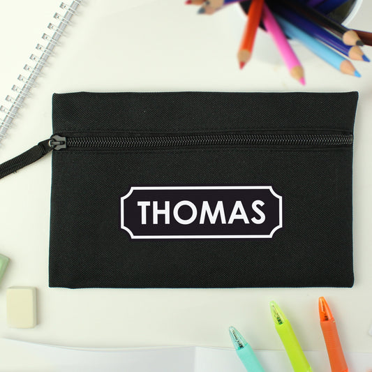 Personalised Black Pencil Case - MK&JD Gifts