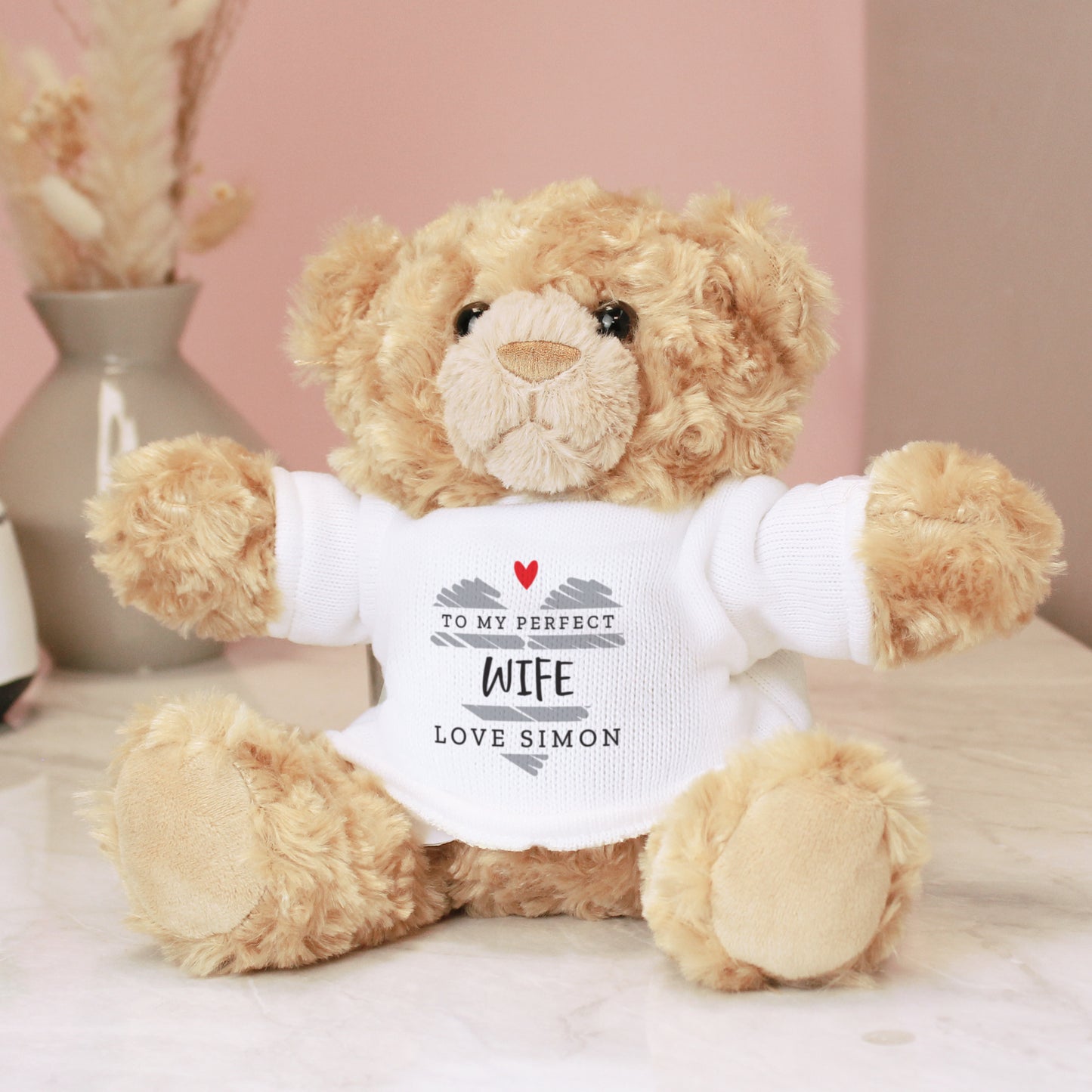 Personalised Scribble Heart Teddy Bear - MK&JD Gifts