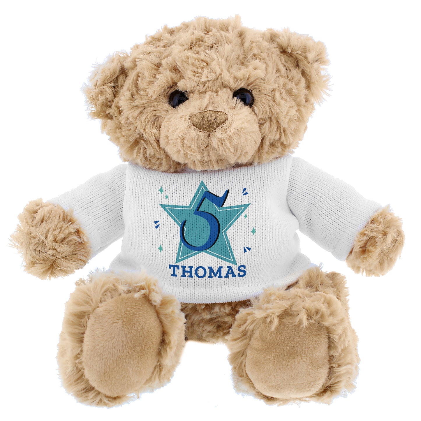 Personalised Blue Big Age Teddy Bear - MK&JD Gifts